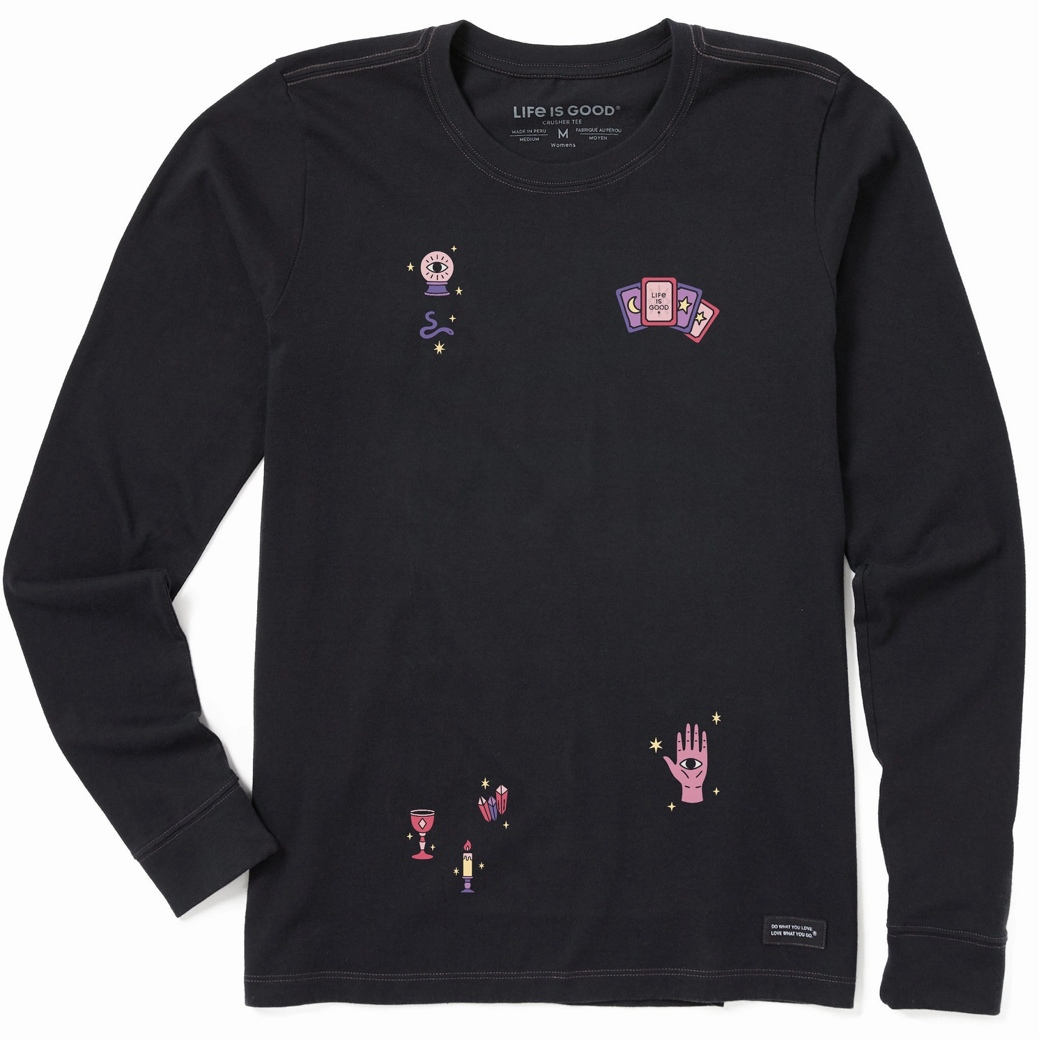 Cozy Waistband Women's Fortune Teller Long Sleeve Crusher Tee