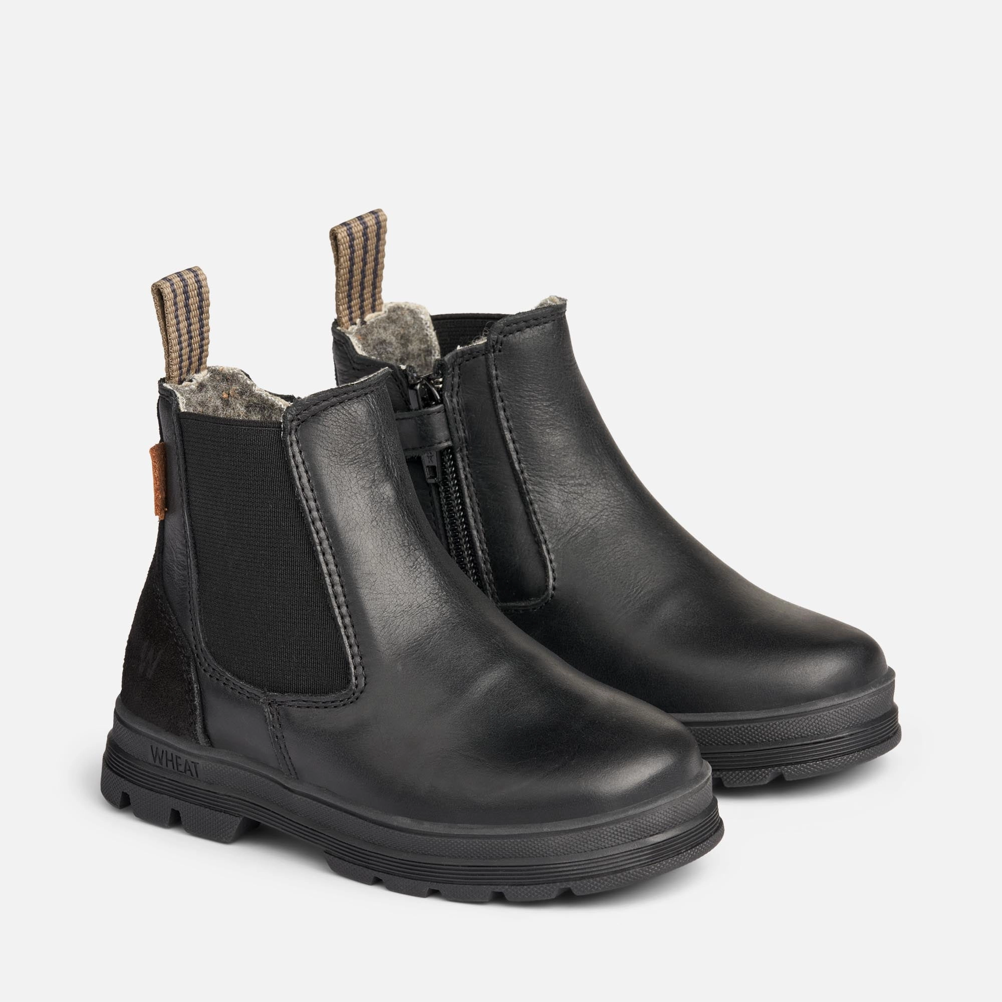 Comfort Tongue Multi directional traction Chai Wool Chelsea Tex - black