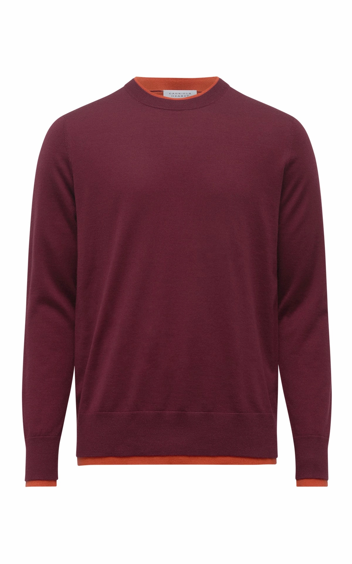 All Fit Look Wells Knit Sweater in Bordeaux & Spice Cashmere Silk