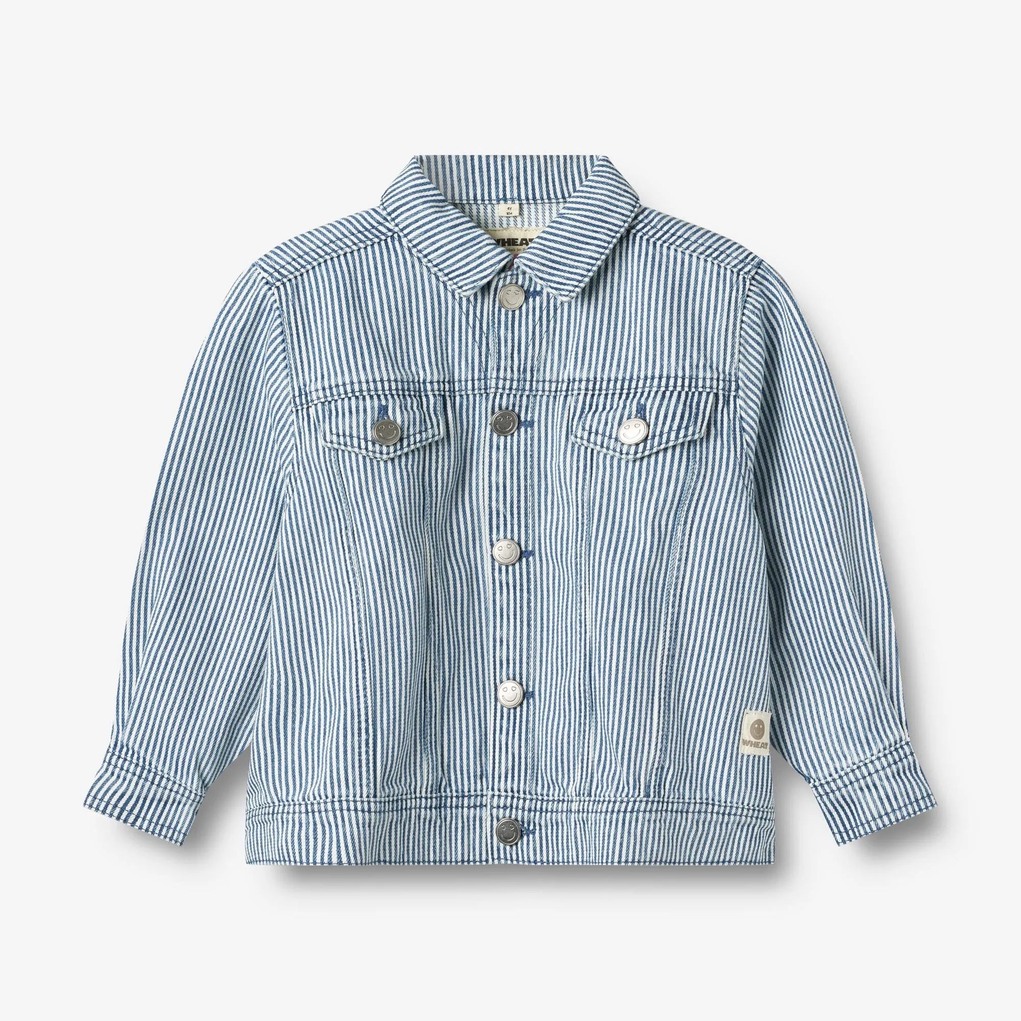 Windproof Closure Suede Wheat x Pernille Teisb?k | Denim jacket Vive - ink stripe