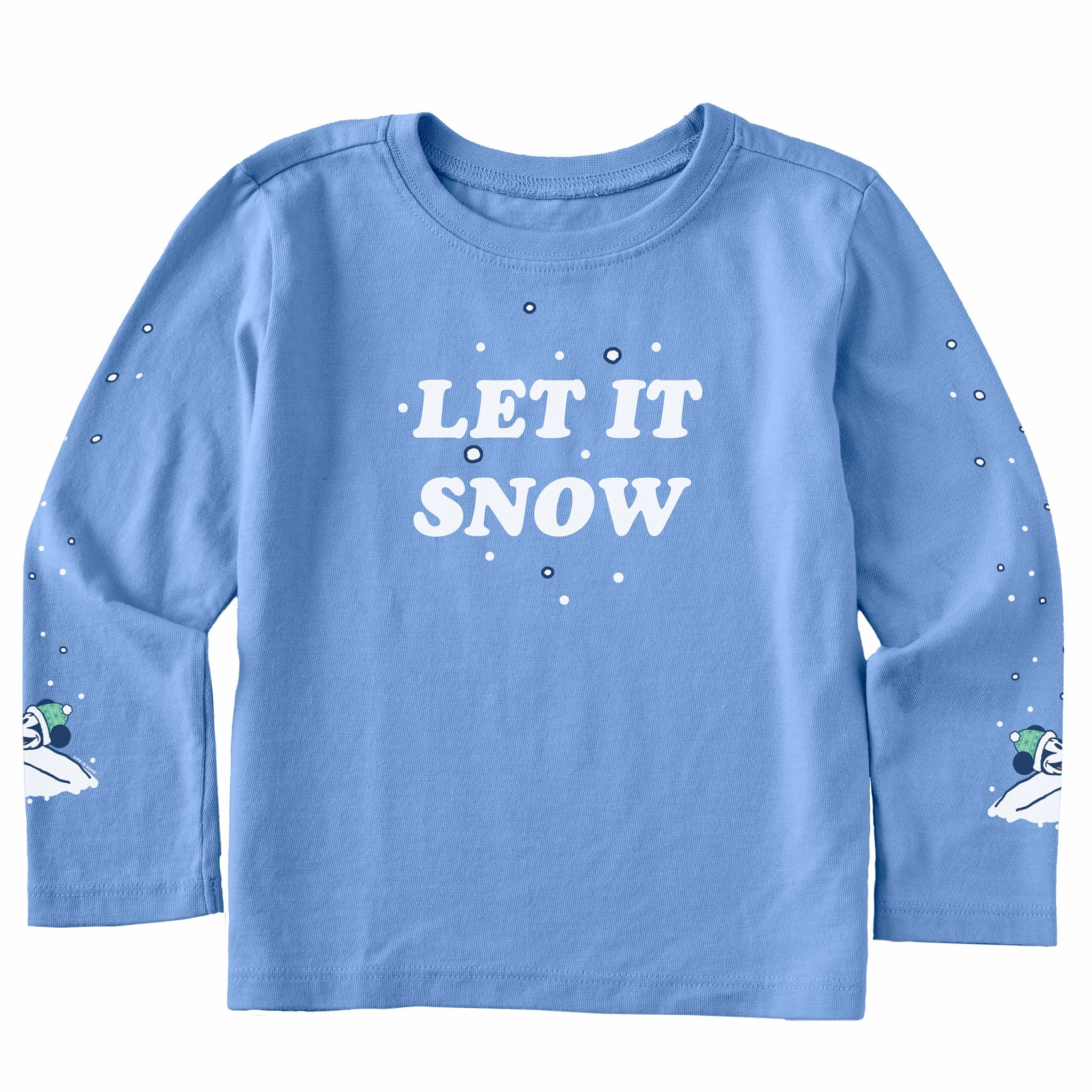 Willie Let it Snow Long Sleeve Toddler Crusher Tee Classic Wearable regular but not boring