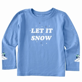Willie Let it Snow Long Sleeve Toddler Crusher Tee Classic Wearable regular but not boring