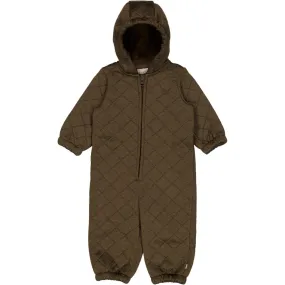 RibbedKnitCollar Thermosuit Harley - brown melange