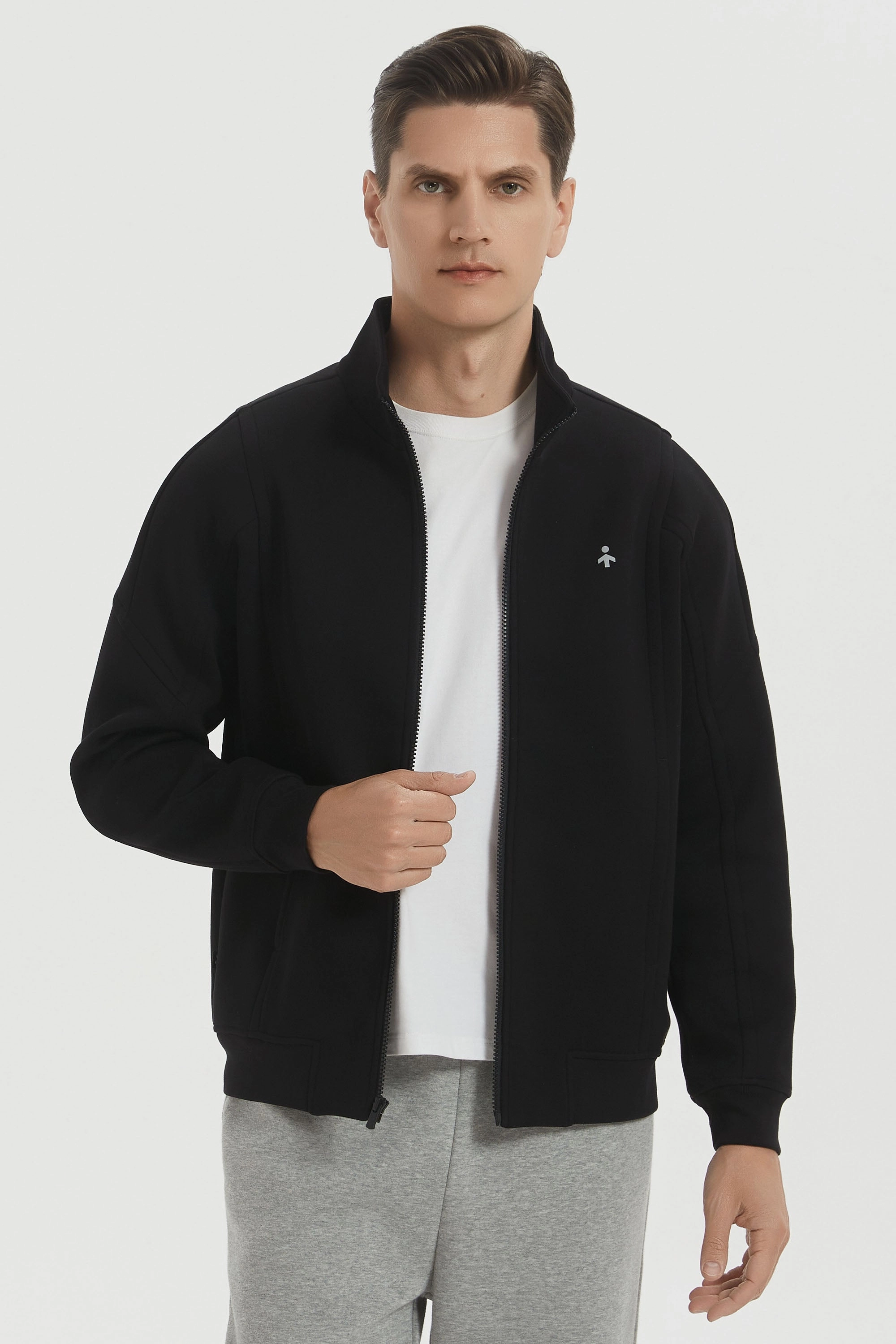 Full Zip Up Sweatshirt Long Sleeve Casual Jacket Comfort Focused Design Multi pockets