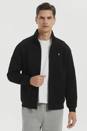 WaterRepellentExterior Reinforced Shoulder Padding Full Zip Up Sweatshirt Long Sleeve Casual Jacket