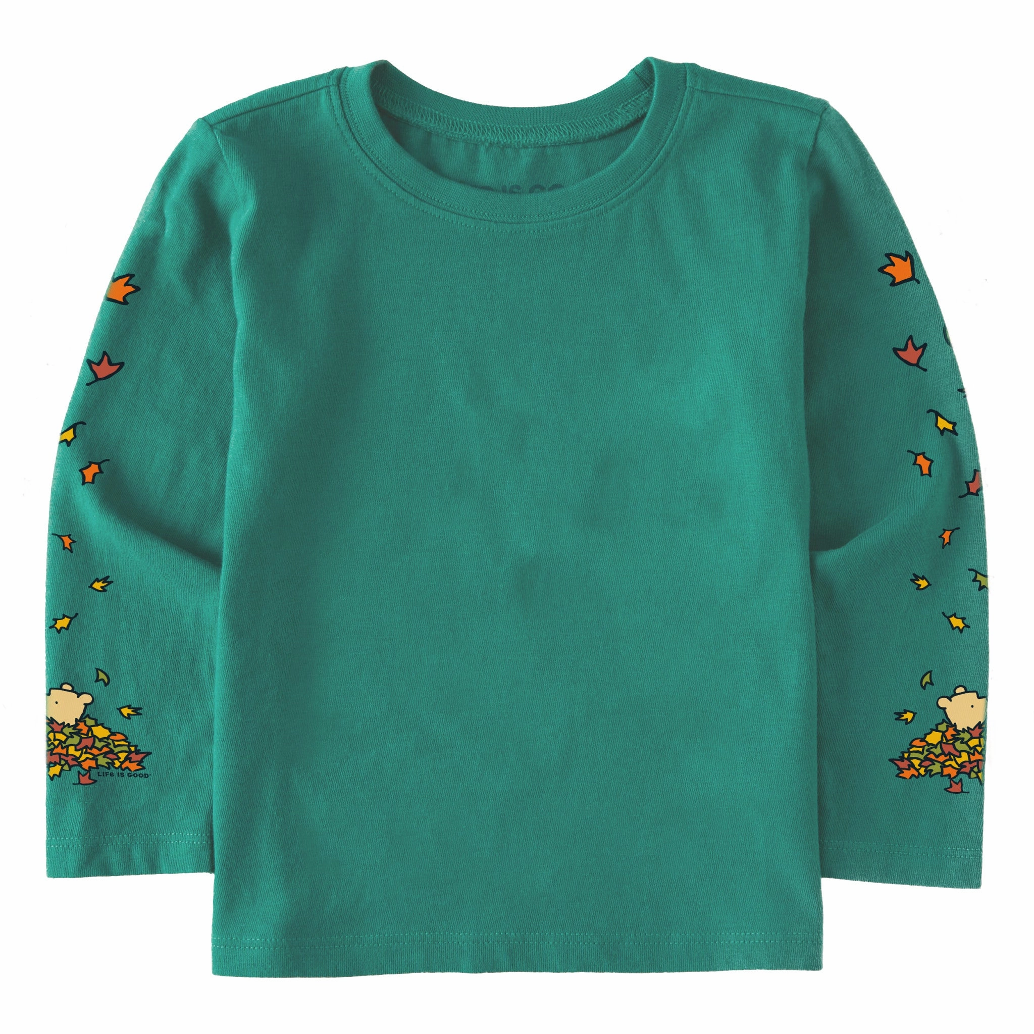 Winnie Falling Leaves Long Sleeve Toddler Crusher Tee hiking clothes