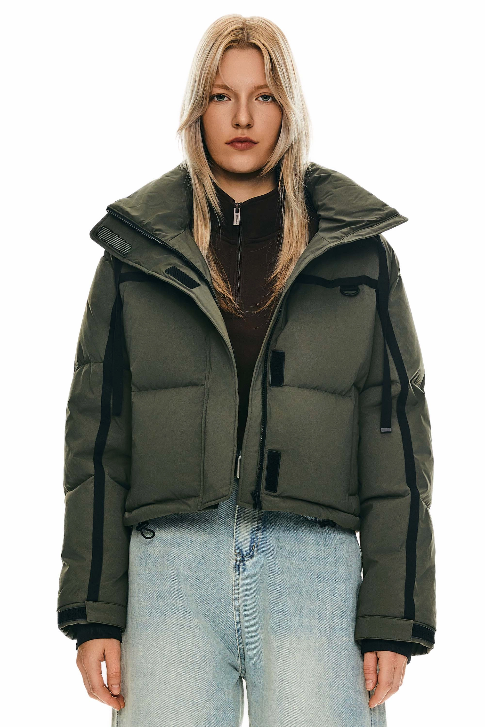 Commute Winter Quilted Hooded Cropped Down Puffer Jacket