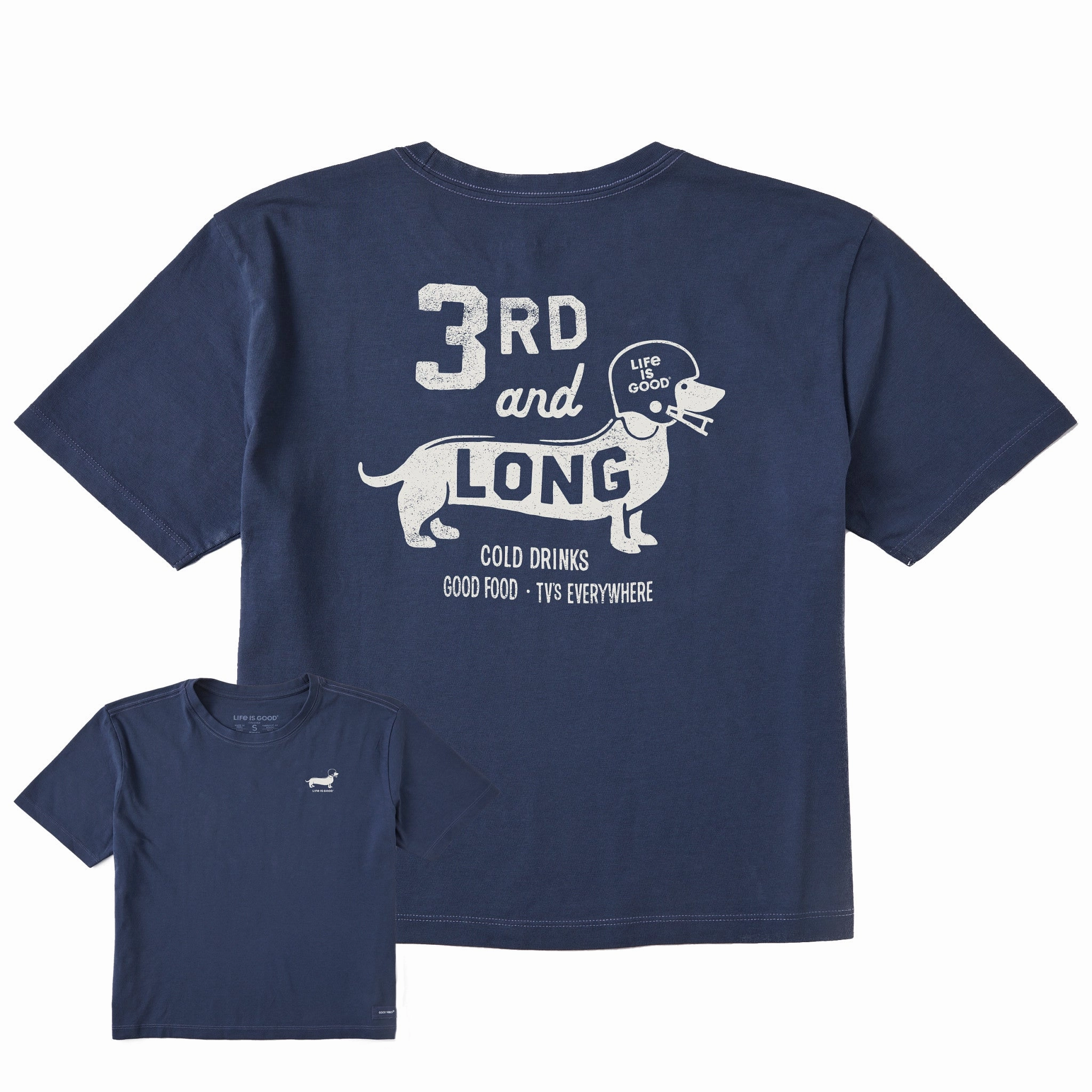 Women's 3rd and Long Short Sleeve Crusher Boxy Tee BreathableMaterial hypoallergenic material