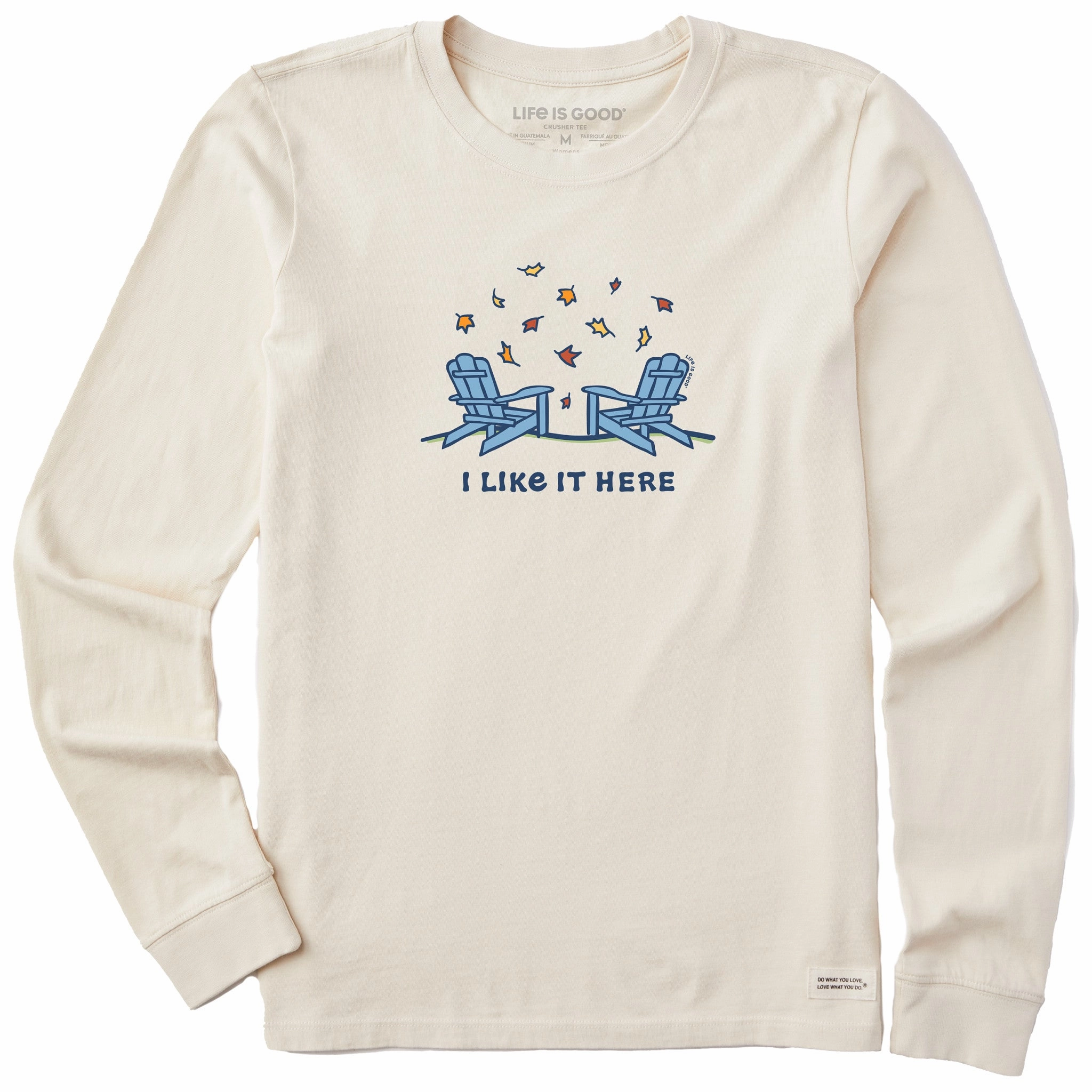 Women's Adirondacks I Like it Here Fall Long Sleeve Crusher Tee Thermal Regulation Fabric