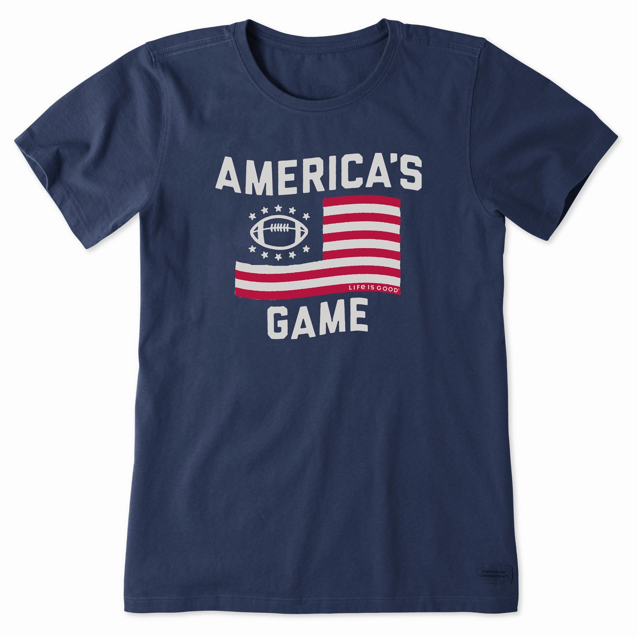 Women's America's Game Football Short Sleeve Tee Sleeveless Basic Top