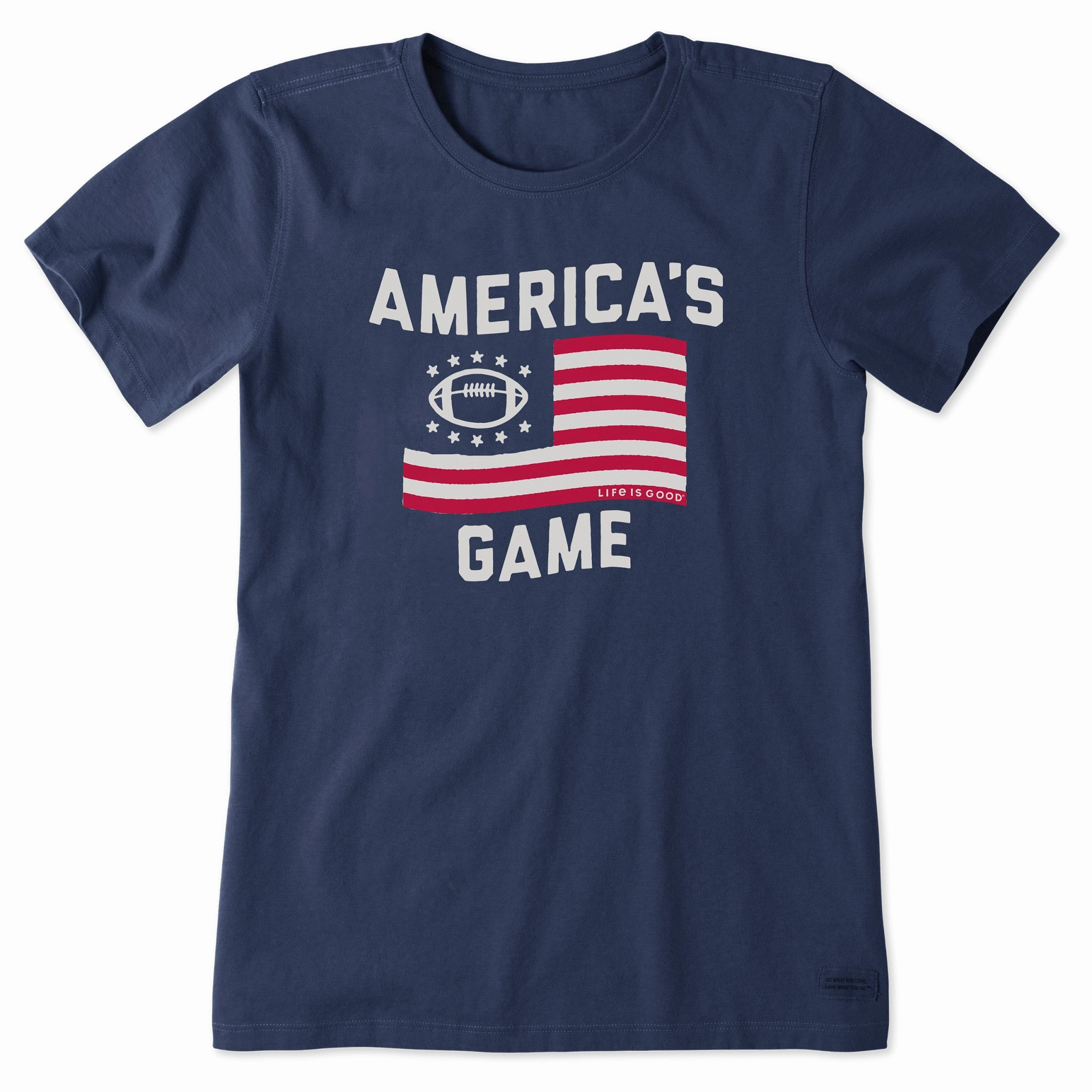 Women's America's Game Football Short Sleeve Tee Everyday Trend Breathable Stretch