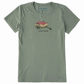 Women's Apple Wagon Short Sleeve Crusher Tee Urban Trend All-Purpose Comfort