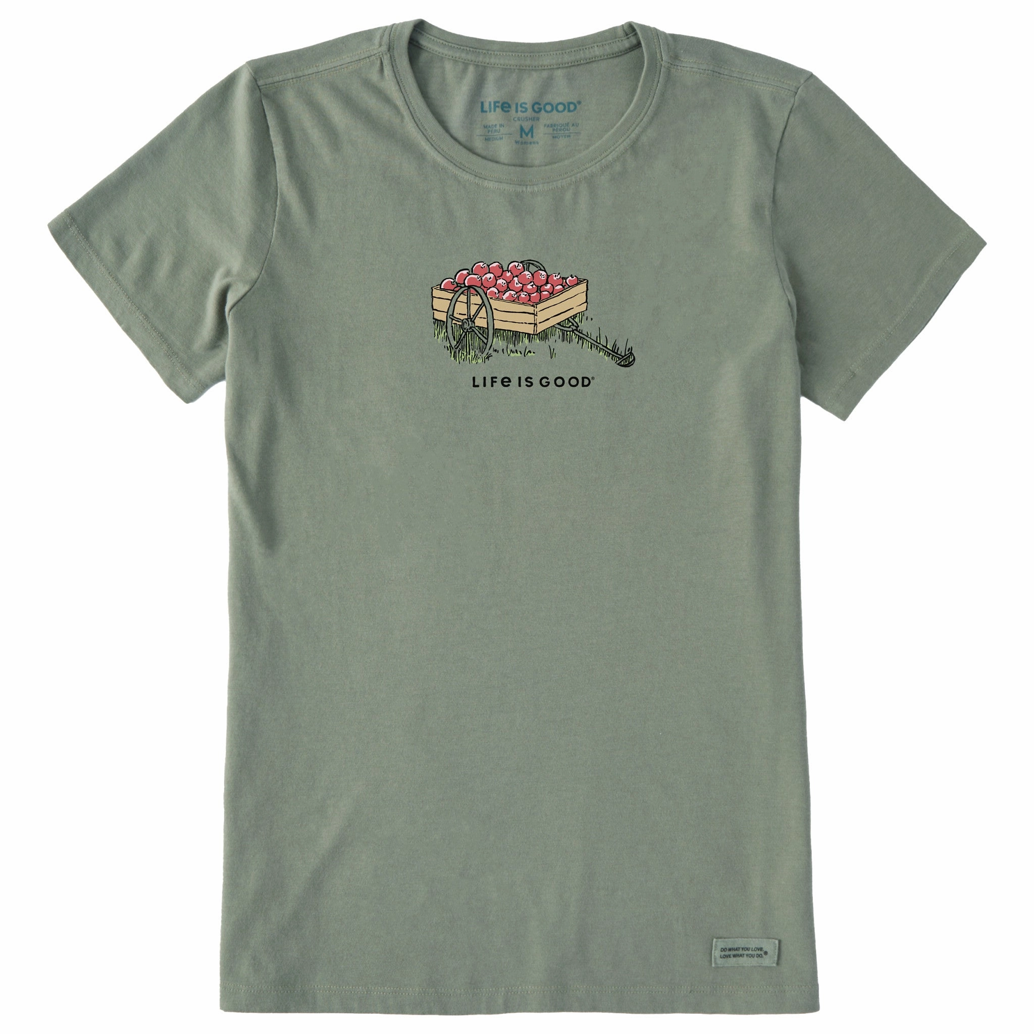 Women's Apple Wagon Short Sleeve Crusher Tee Urban Trend All-Purpose Comfort