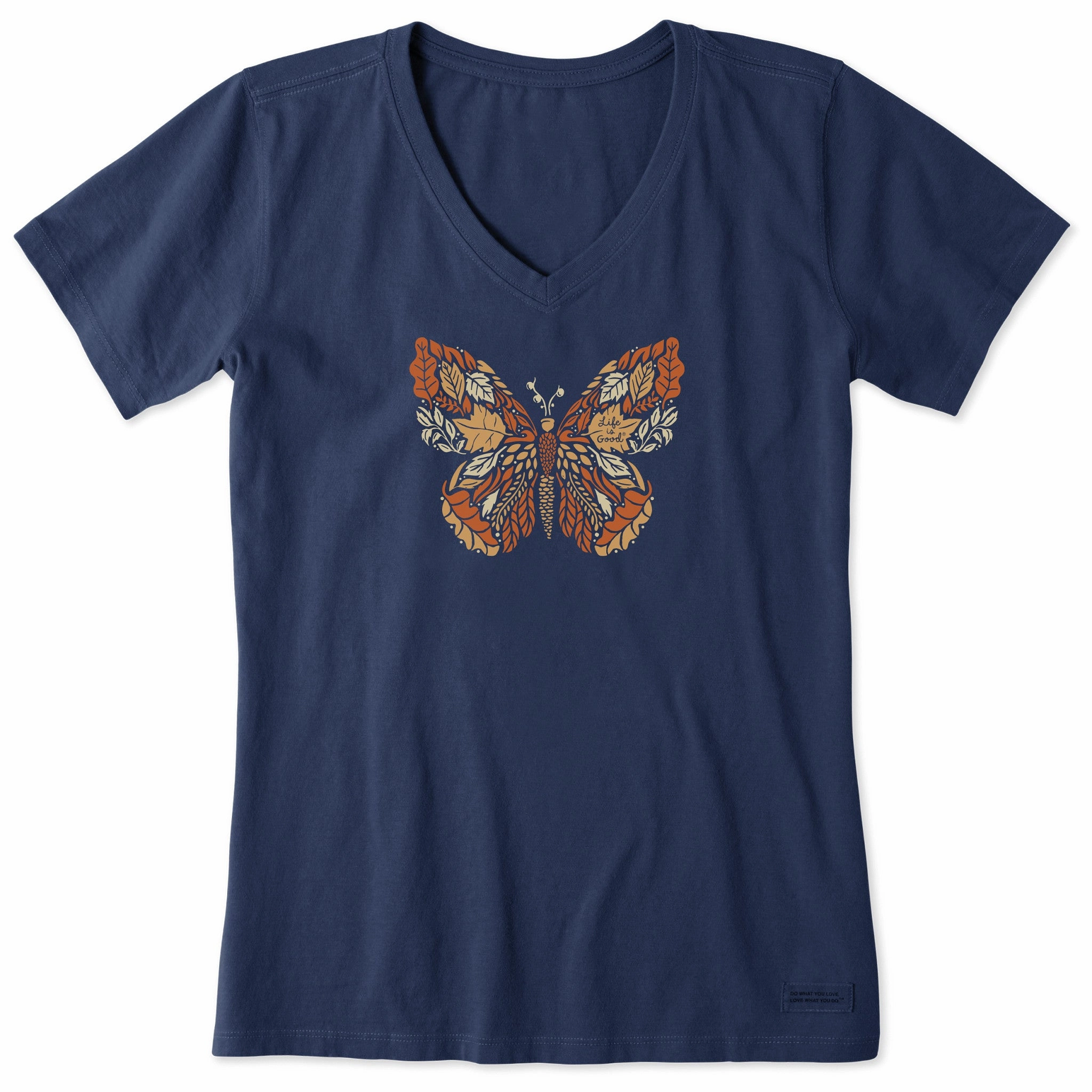 Stylish Wearable Casual Mode Women's Autumn Butterfly Short Sleeve Crusher Vee