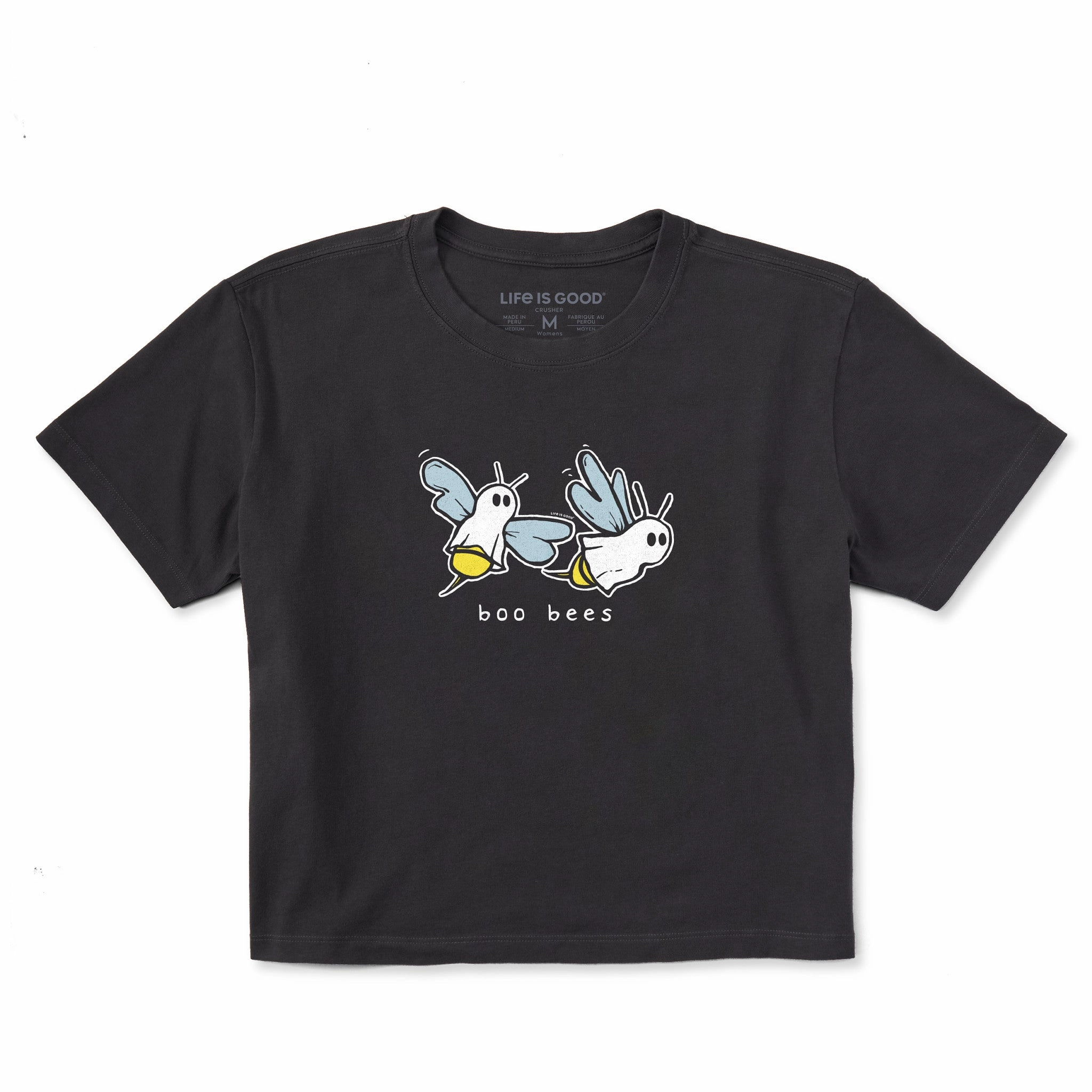 Summer Casual MultipurposeUse Women's Boo Bees Short Sleeve Crusher Boxy Tee