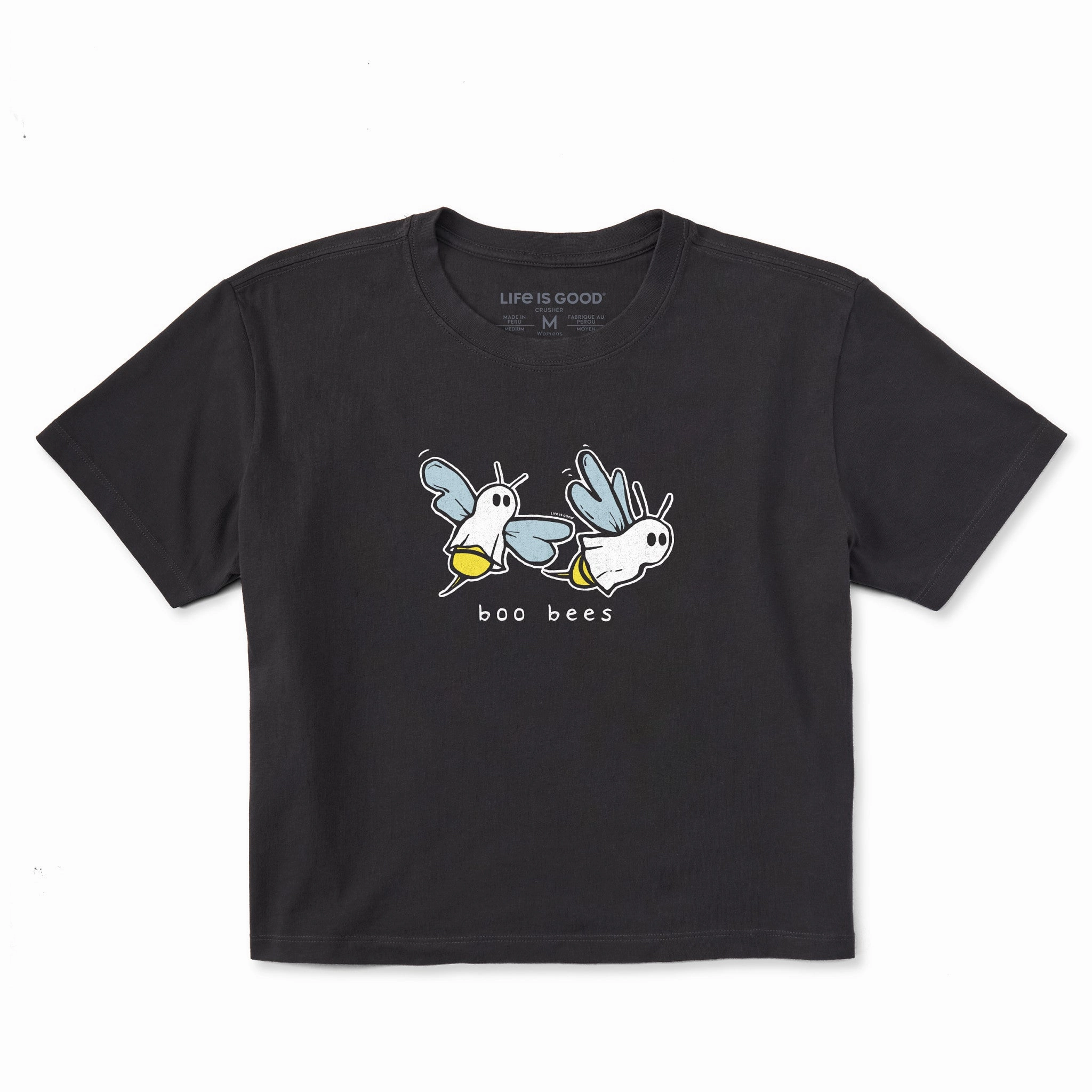 NonIronTechnology Women's Boo Bees Short Sleeve Crusher Boxy Tee