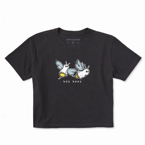 Summer Casual MultipurposeUse Women's Boo Bees Short Sleeve Crusher Boxy Tee