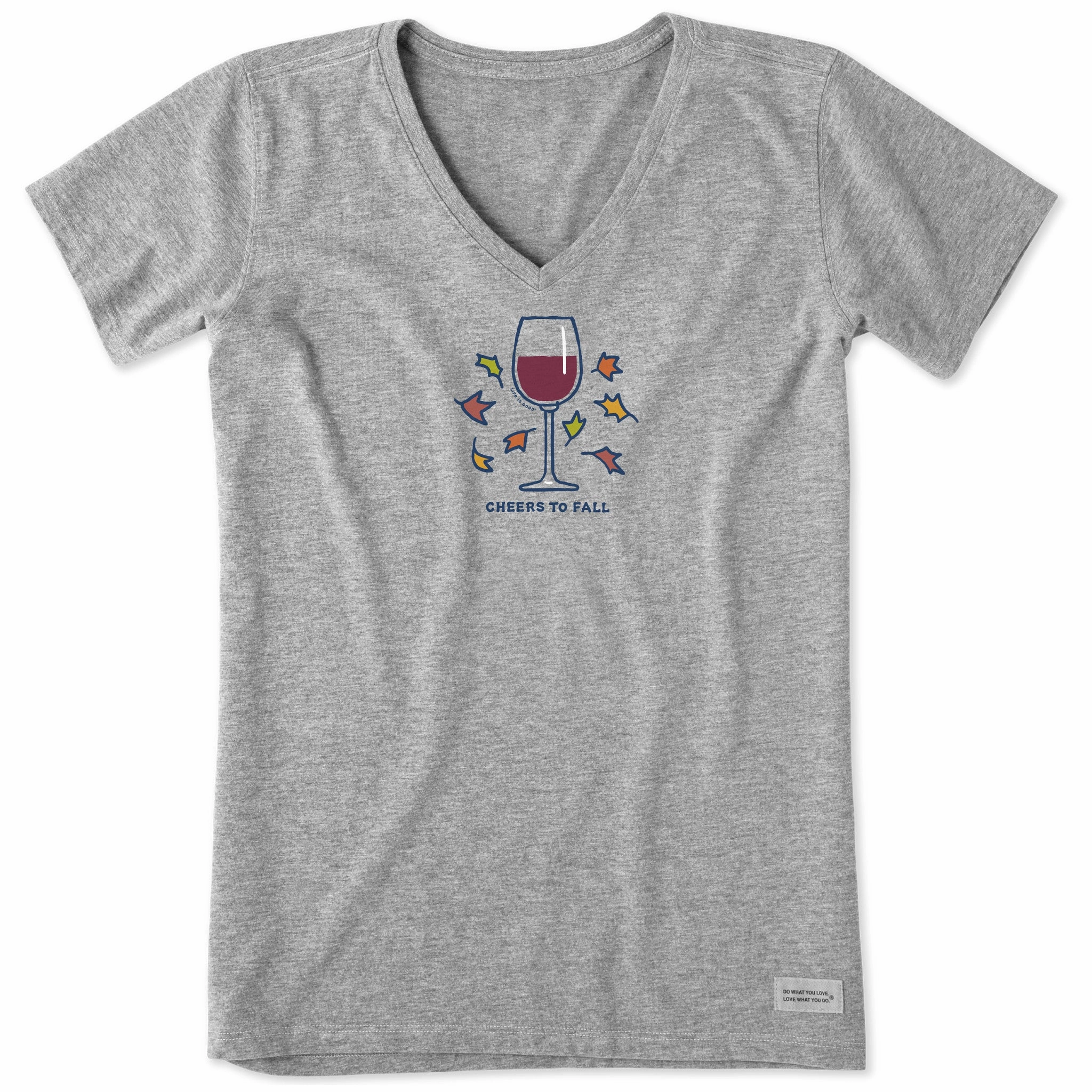 Women's Cheers to Fall Wine Short Sleeve Vee Men's masculinity