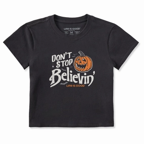 AntiStatic Properties Travel convenience Women's Don't Stop Believin' Pumpkin Crusher-LITE Shrunken Tee
