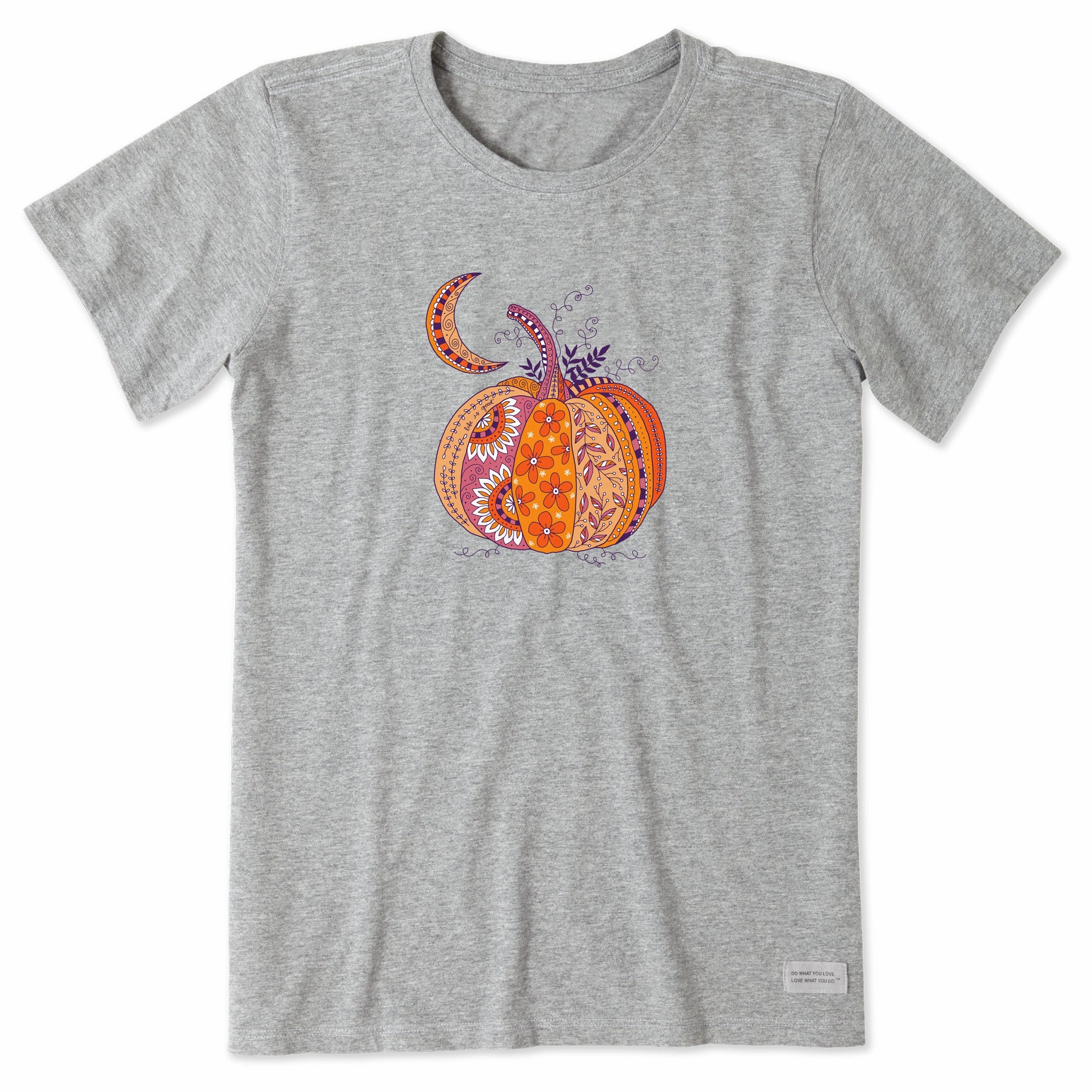 Women's Doodle Pumpkin Short Sleeve Crusher Tee Perfect Wear