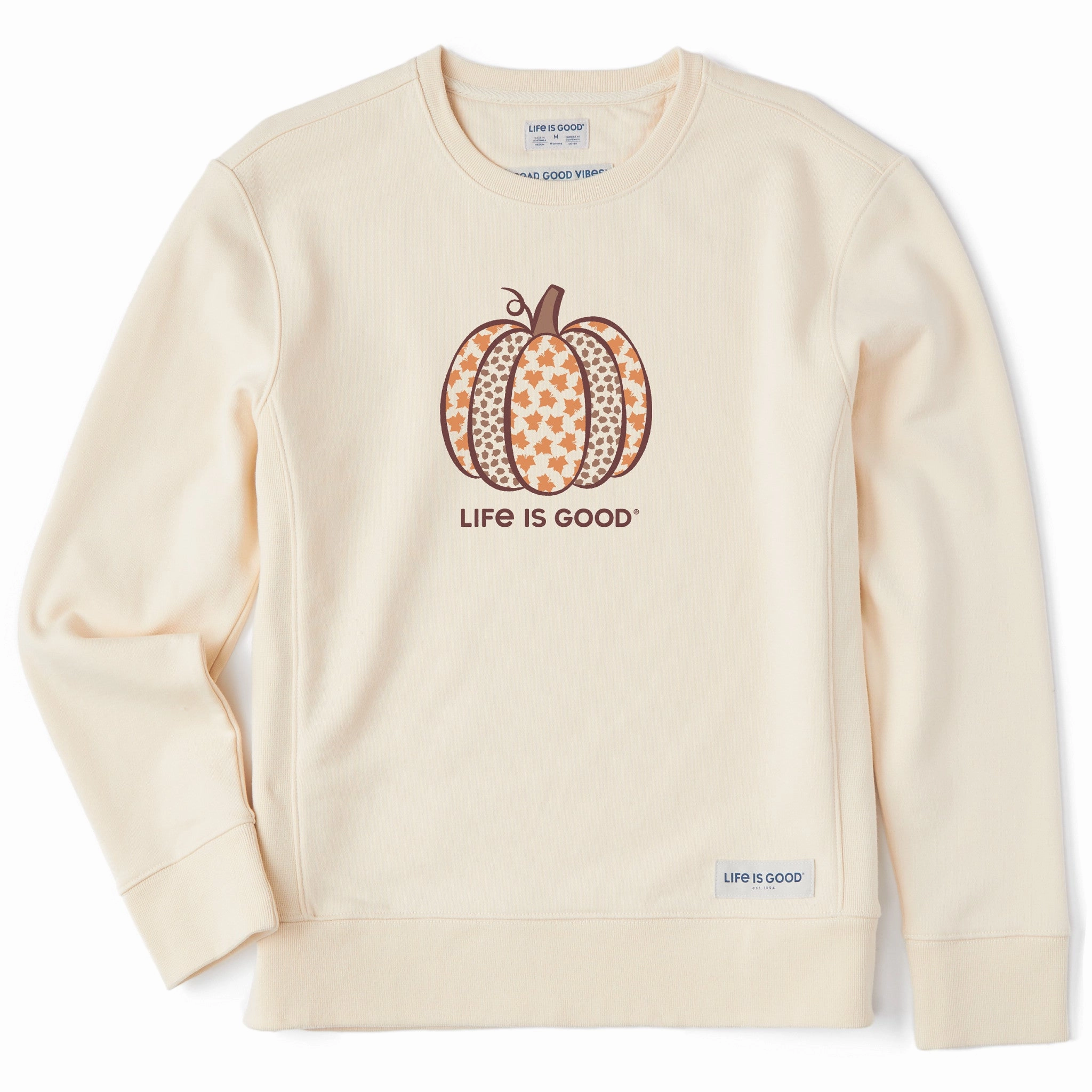 Women's Fall Pattern Pumpkin Simply True Fleece Crew Fresh Style sports performance