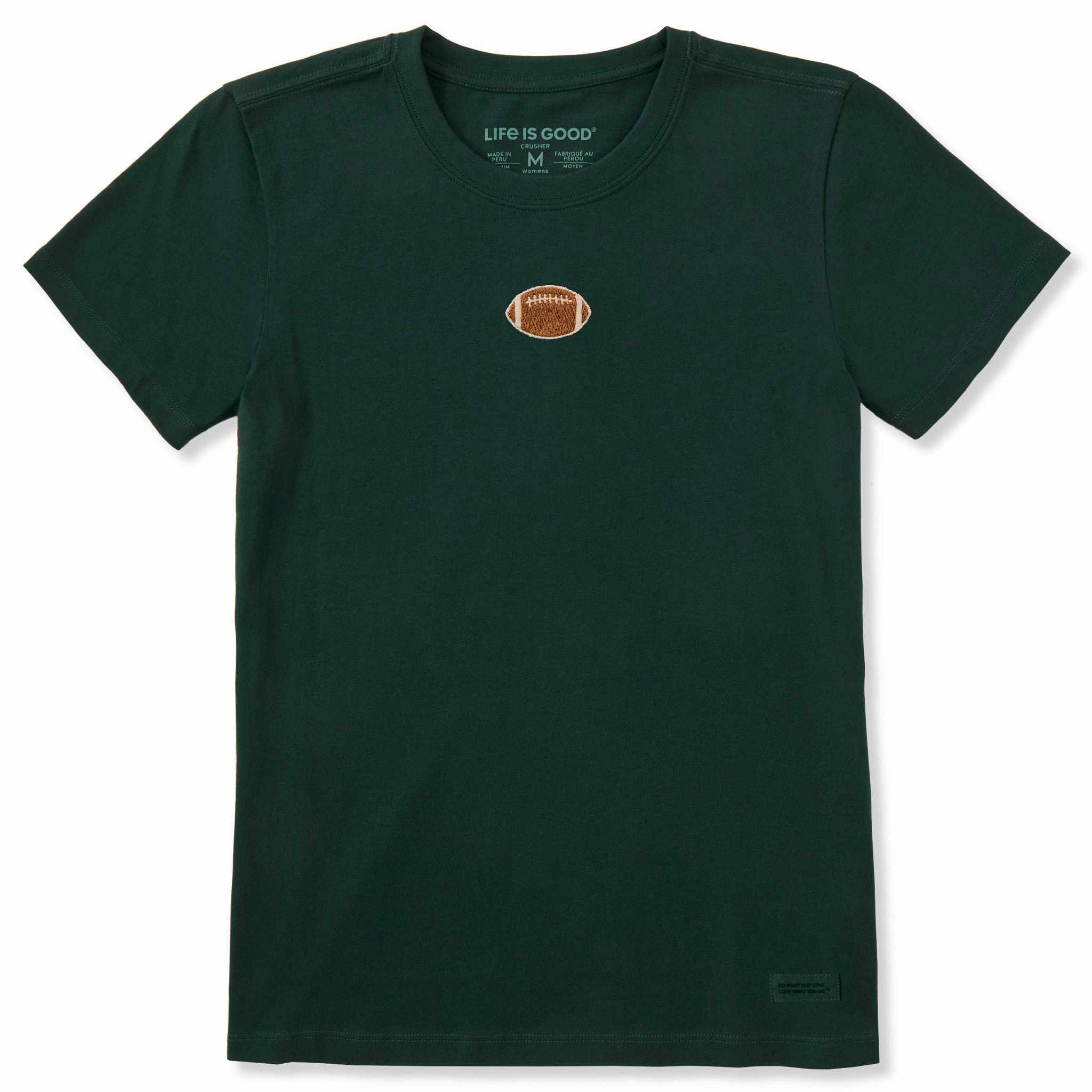 Picnic Playful Design Women's Football Embroidery Short Sleeve Crusher Tee