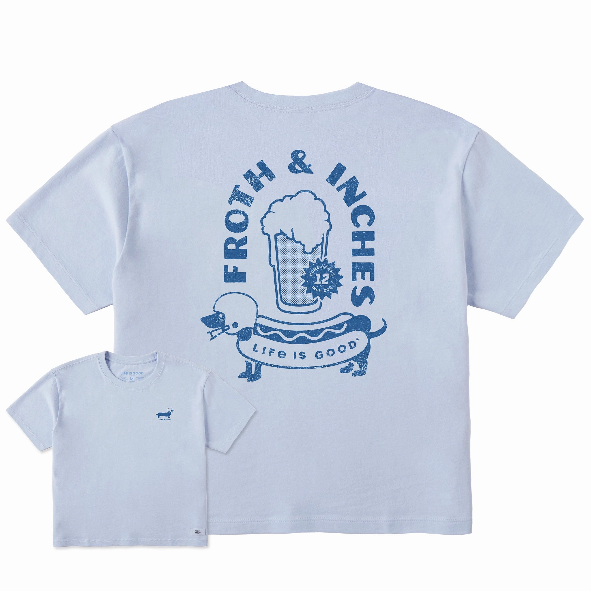 Lace trim Women's Froth and Inches Short Sleeve Crusher Boxy Tee