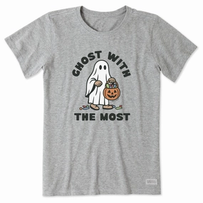 Women's Ghost with the Most Short Sleeve Tee Smooth Flatlock Stitching Long Lasting Color
