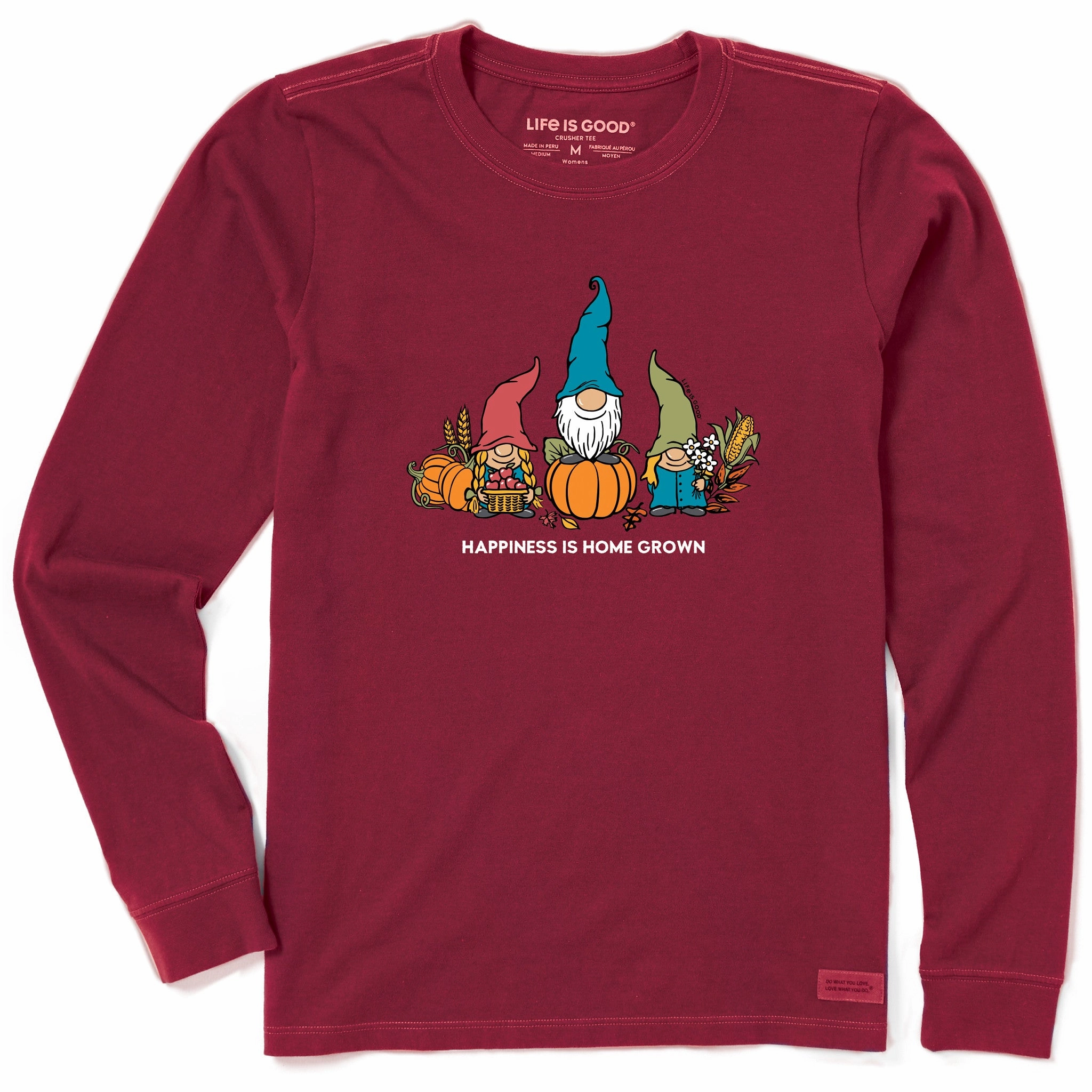 Simple Layer Comfort Waist Women's Gnome Home Grown Long Sleeve Crusher Tee