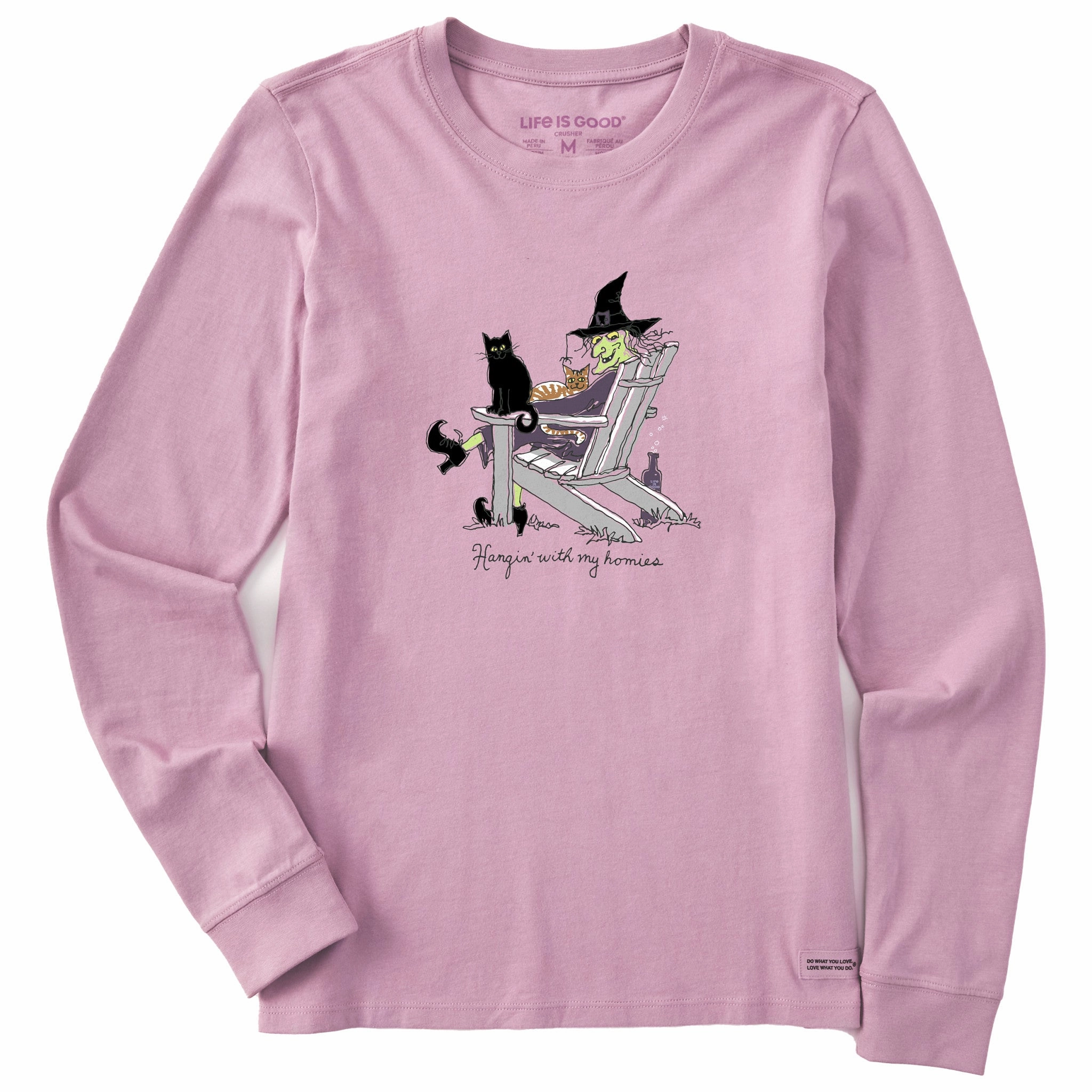 Women's Hangin' Homies Witch Long Sleeve Crusher Tee Layering Essential