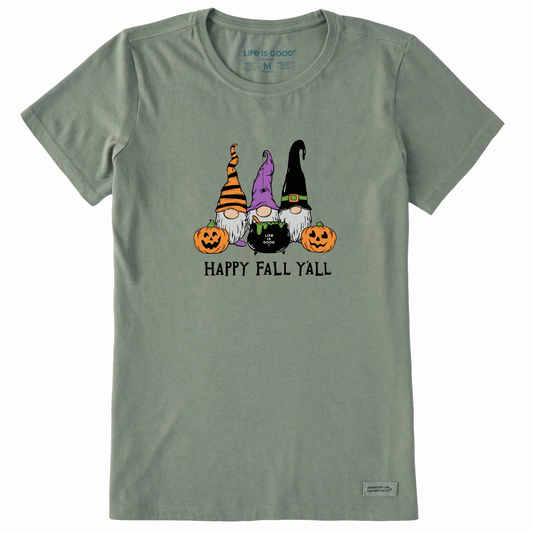 Ultra Soft Blend QuickDry Material Women's Happy Fall Y'all Short Sleeve Crusher Tee