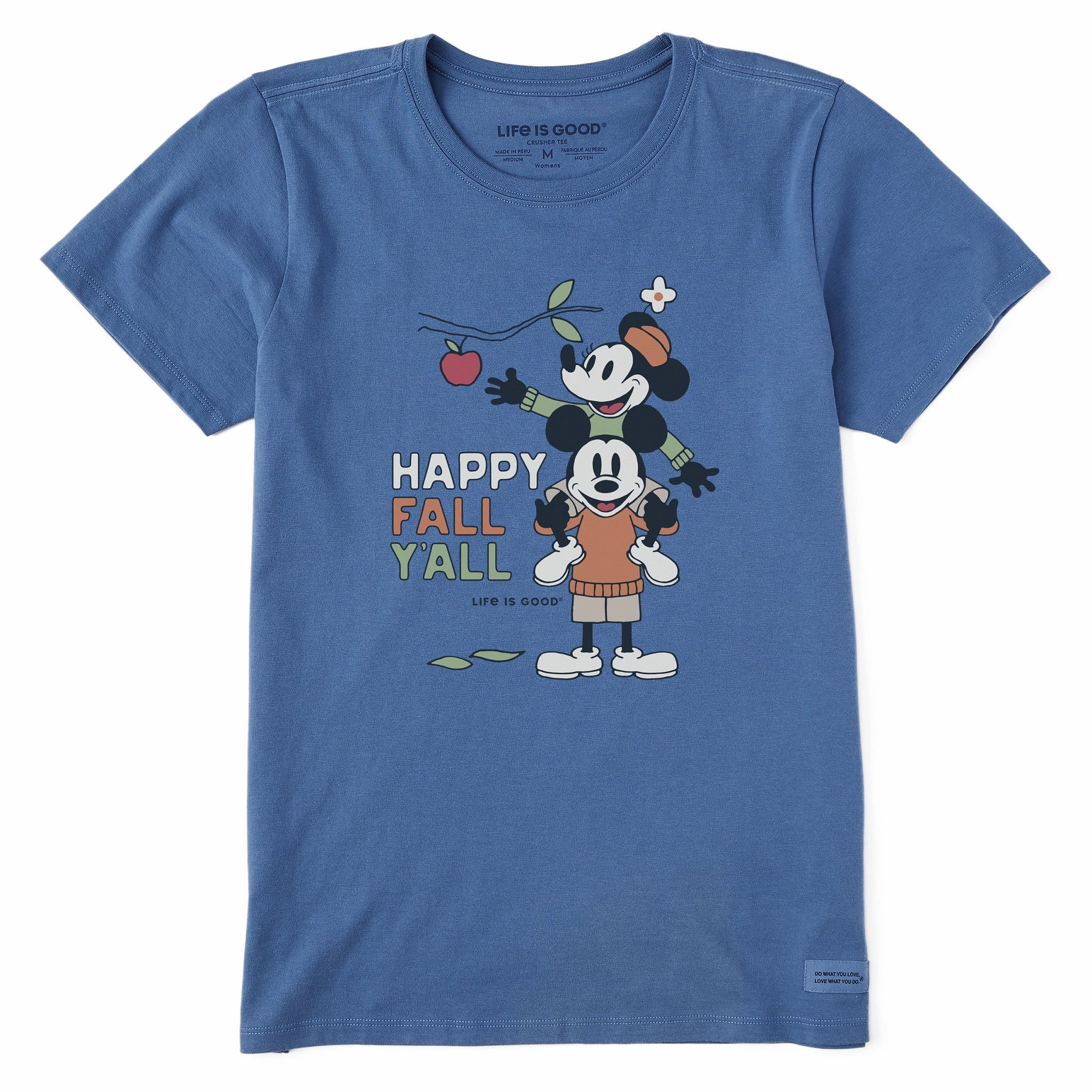 Women's Happy Fall Yall Apple Picking Short Sleeve Crusher Tee Fashionable Fit Casual Comfort Top