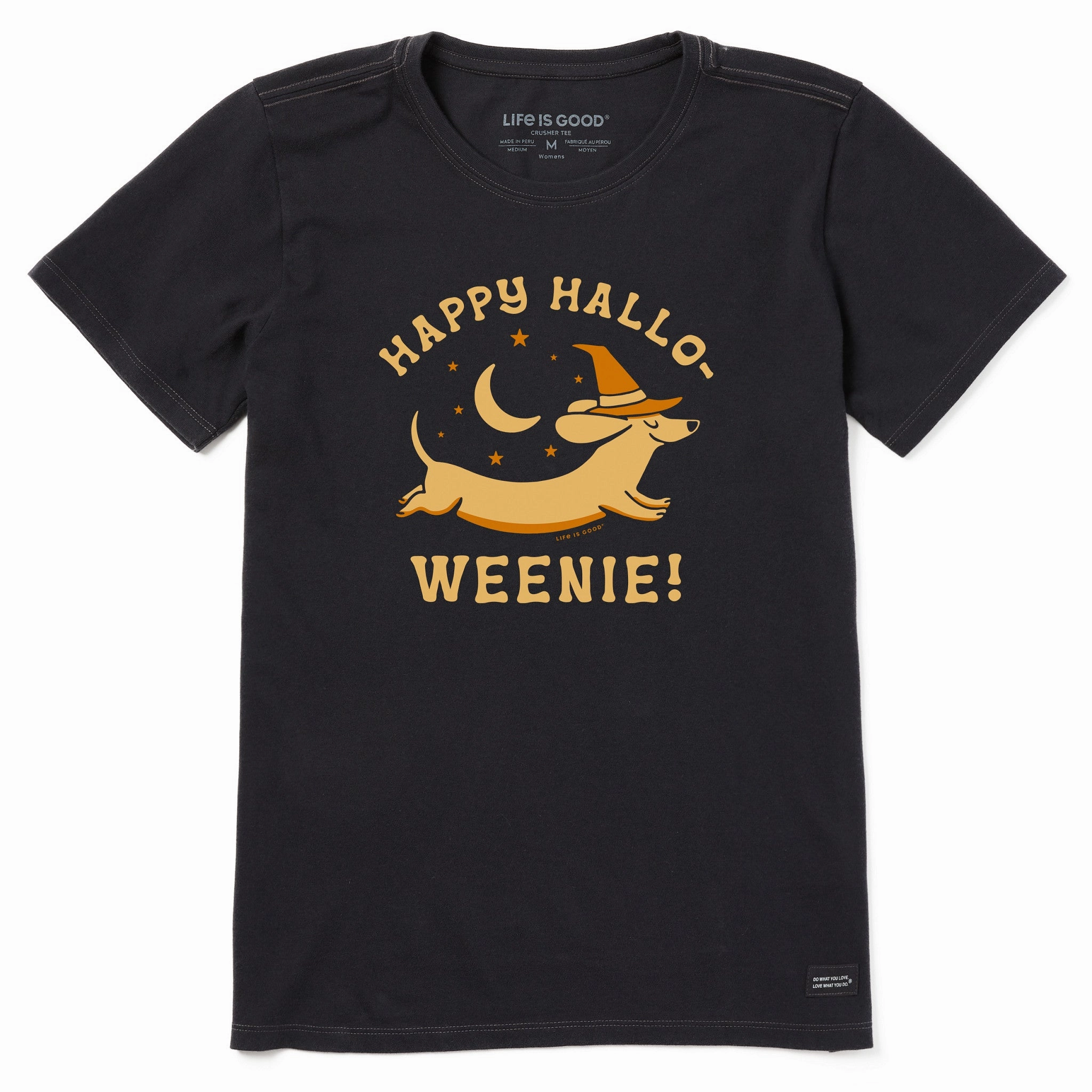 Active Wear Comfortable Weave Women's Happy Hallo-Weenie Short Sleeve Tee