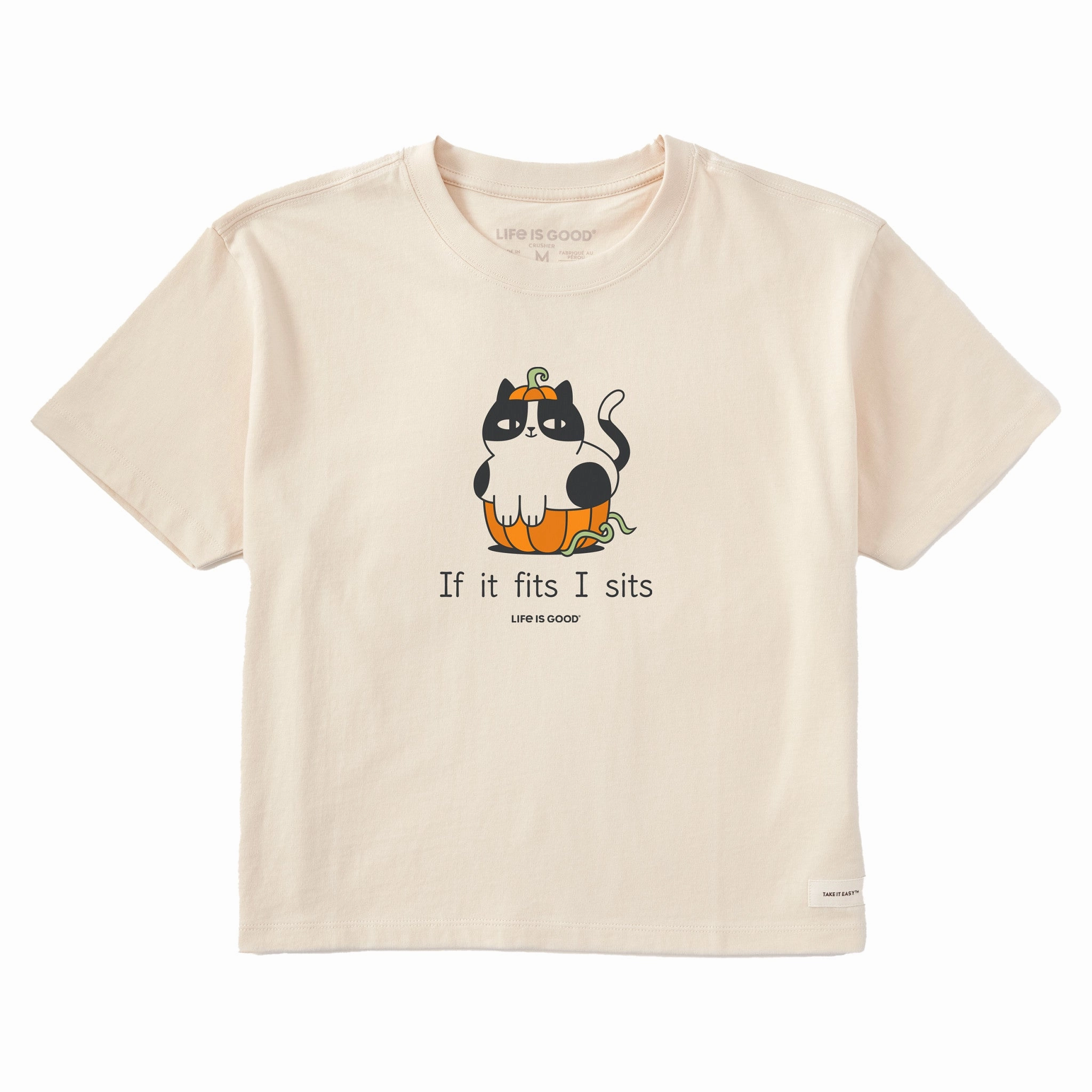 Women's If it fits I sits Short Sleeve Crusher Boxy Tee Chic Vibes