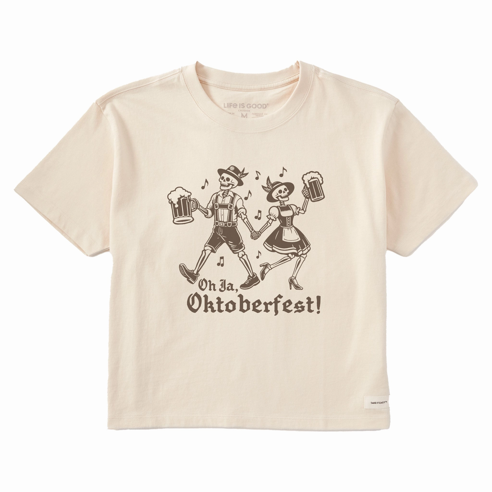 Quick-Dry Fabric Women's Ja, Oktoberfest! Short Sleeve Crusher Boxy Tee