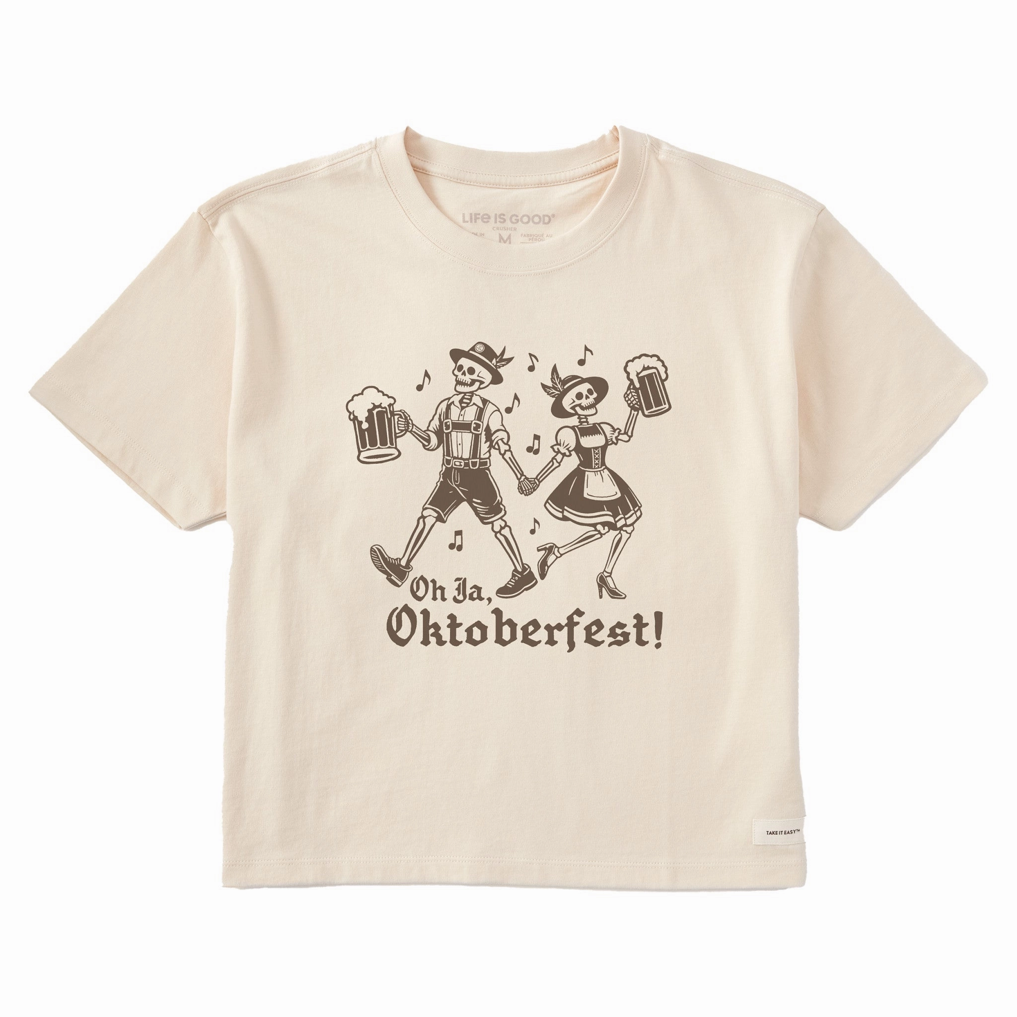 Women's Ja, Oktoberfest! Short Sleeve Crusher Boxy Tee Flattering Shape ReinforcedHems