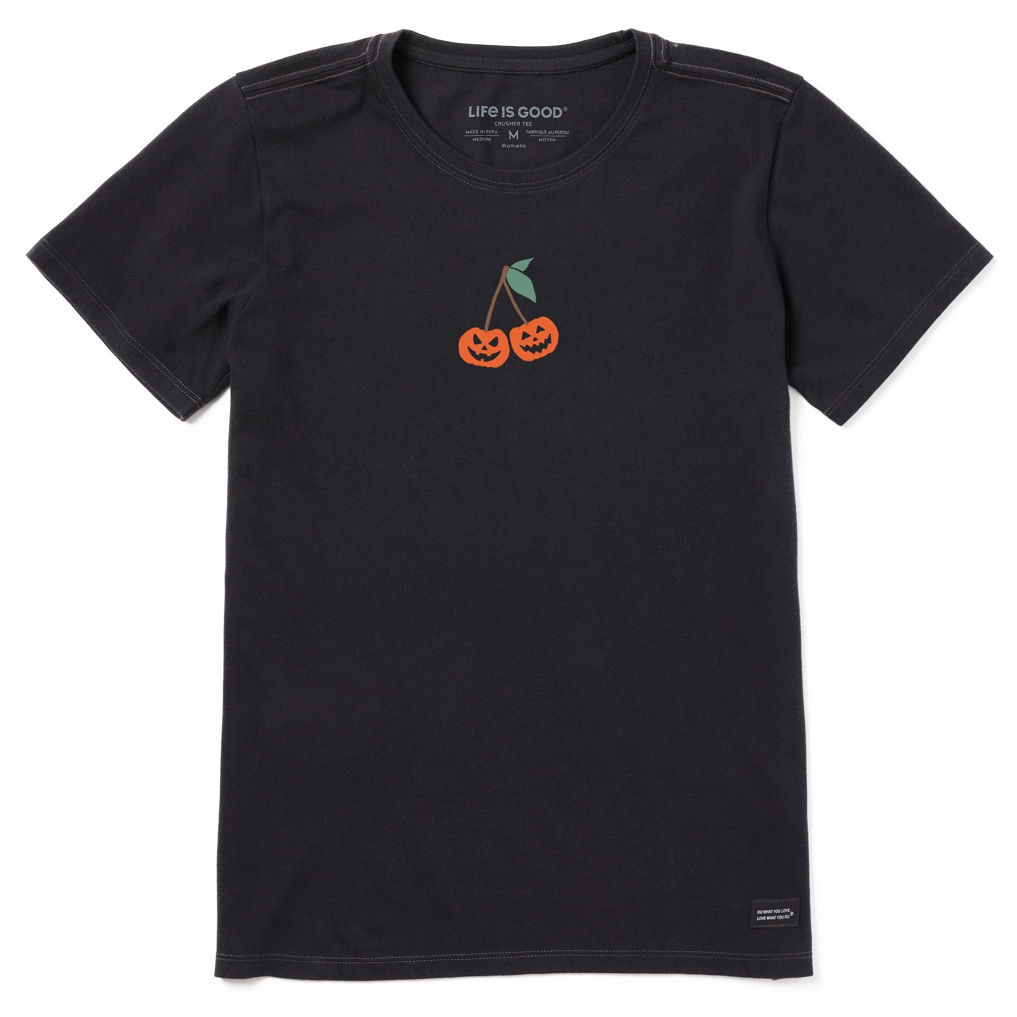 Casual Choice Wear Loose fitting comfort Women's Jack O Cherries Short Sleeve Crusher Tee