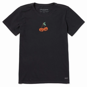 Smooth Seam Technology Fashion-Forward Women's Jack O Cherries Short Sleeve Crusher Tee