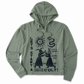Women's Let's Start a Cult Crusher Boxy Hoodie Moisture Management Technology