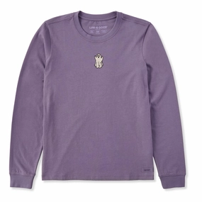 Women's Lil Ghost Long Sleeve Crusher Tee Comfy Choice OdorResistant