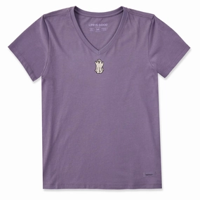 Women's Lil Ghost Short Sleeve Crusher Vee Quick Dry Fit