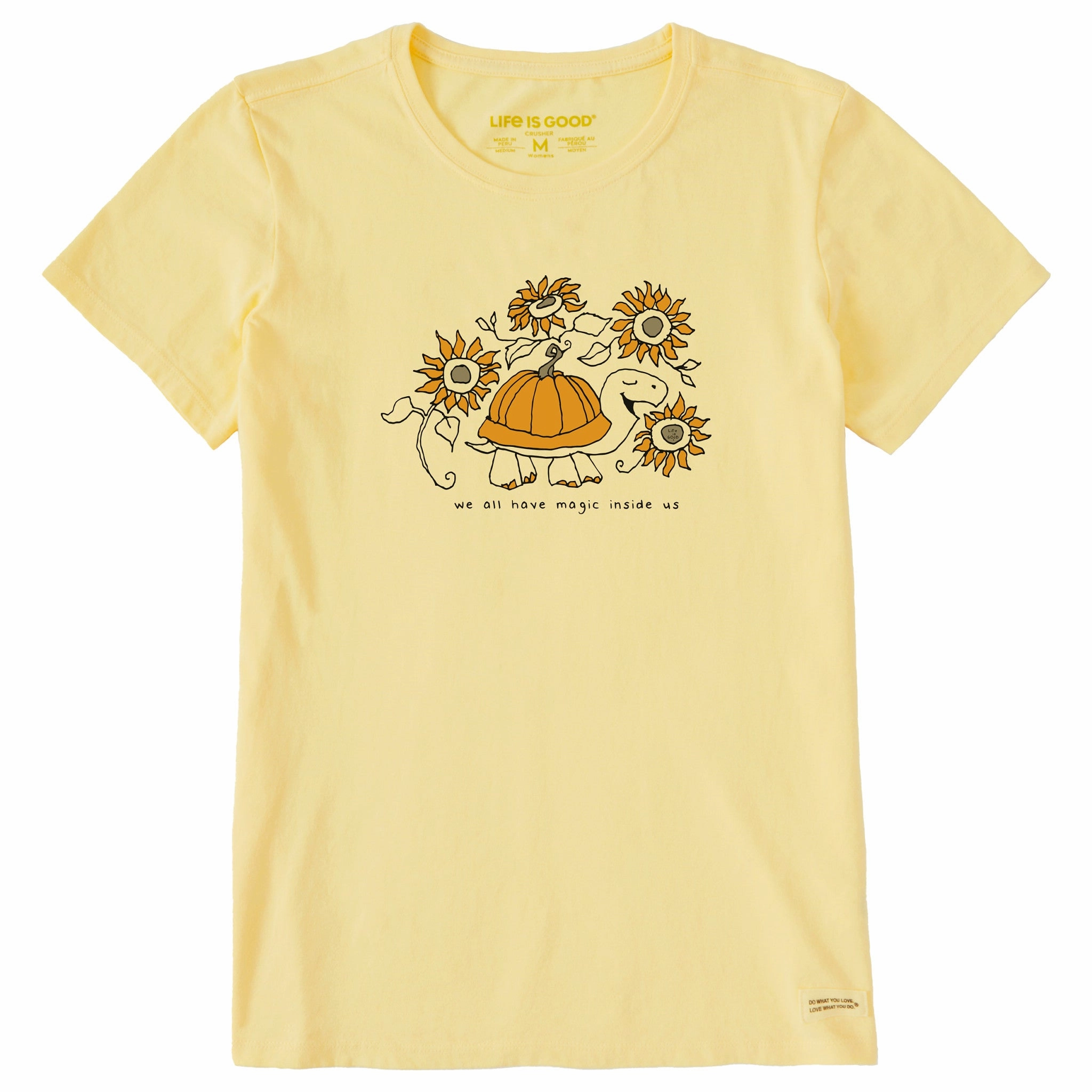 Women's Magic in All of Us Turtle Short Sleeve Crusher Tee Casual Flex Wear UPF Rated Fabric