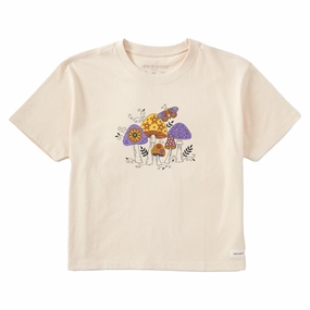 Breathable apparel Women's Mushroom Magic Short Sleeve Crusher Boxy Tee