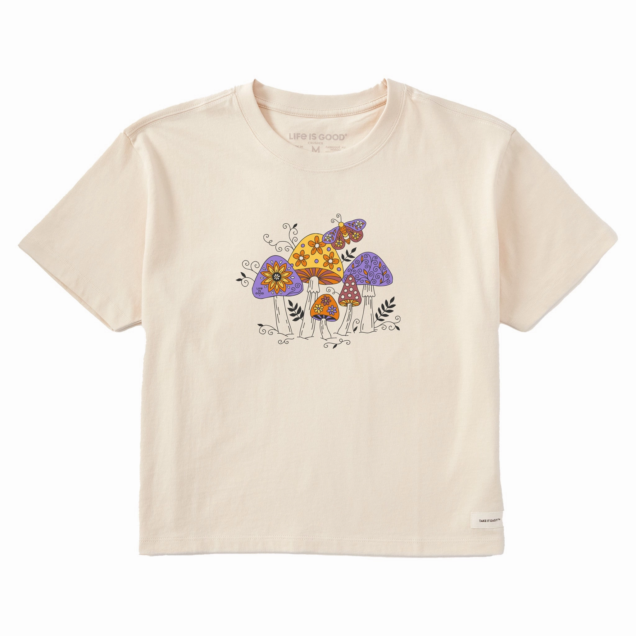 Breathable apparel Women's Mushroom Magic Short Sleeve Crusher Boxy Tee