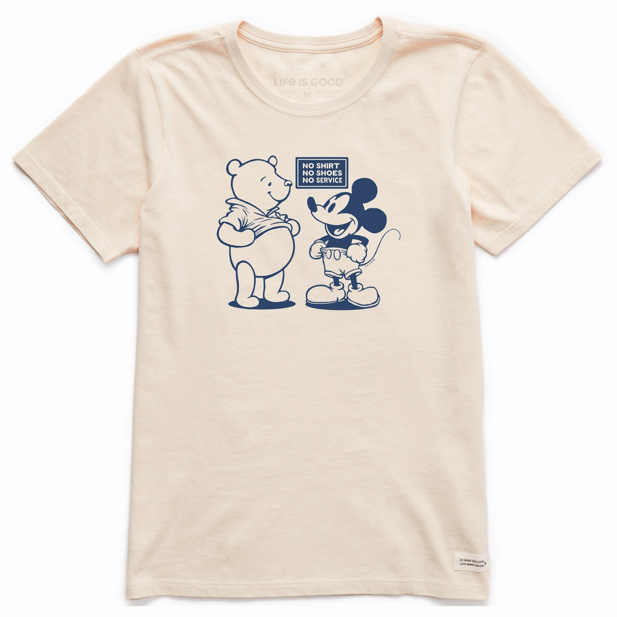 Versatile Style Trend Women's No Shirt No Shoes No Service Short Sleeve Crusher Tee