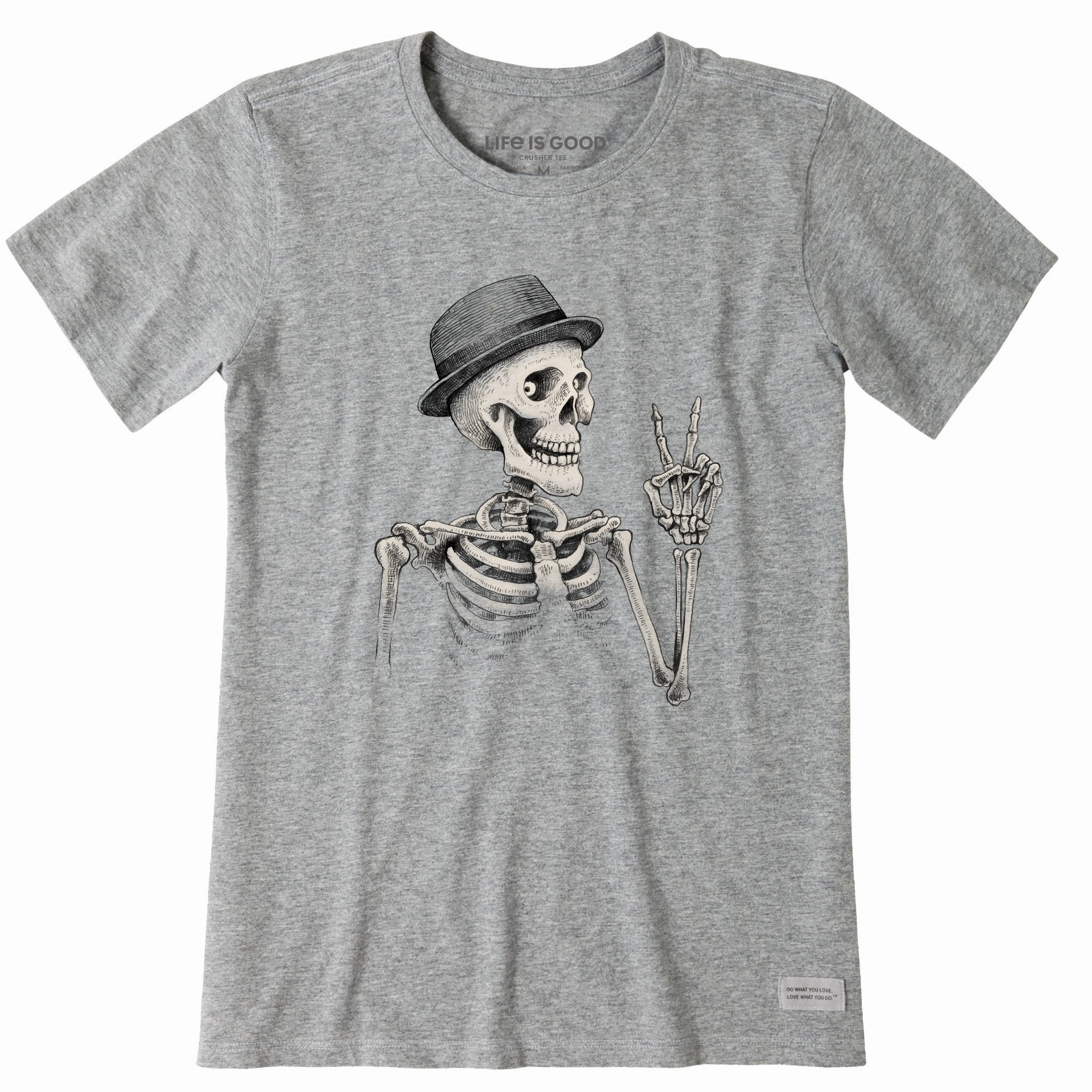 Quick Drying Women's Peaceful Bones Short Sleeve Crusher Tee