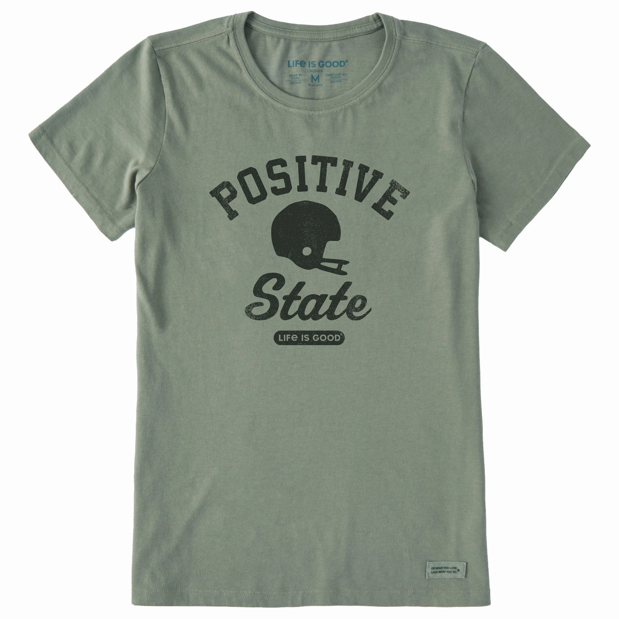 Timeless Appeal Travel Ready Women's Positive State Football Short Sleeve Crusher Tee