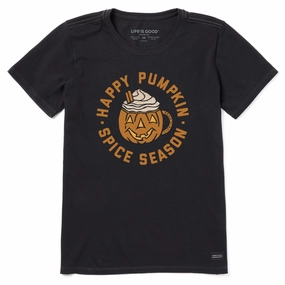 Holiday Comfort Style Women's Pumpkin Spice Season Short Sleeve Crusher Tee
