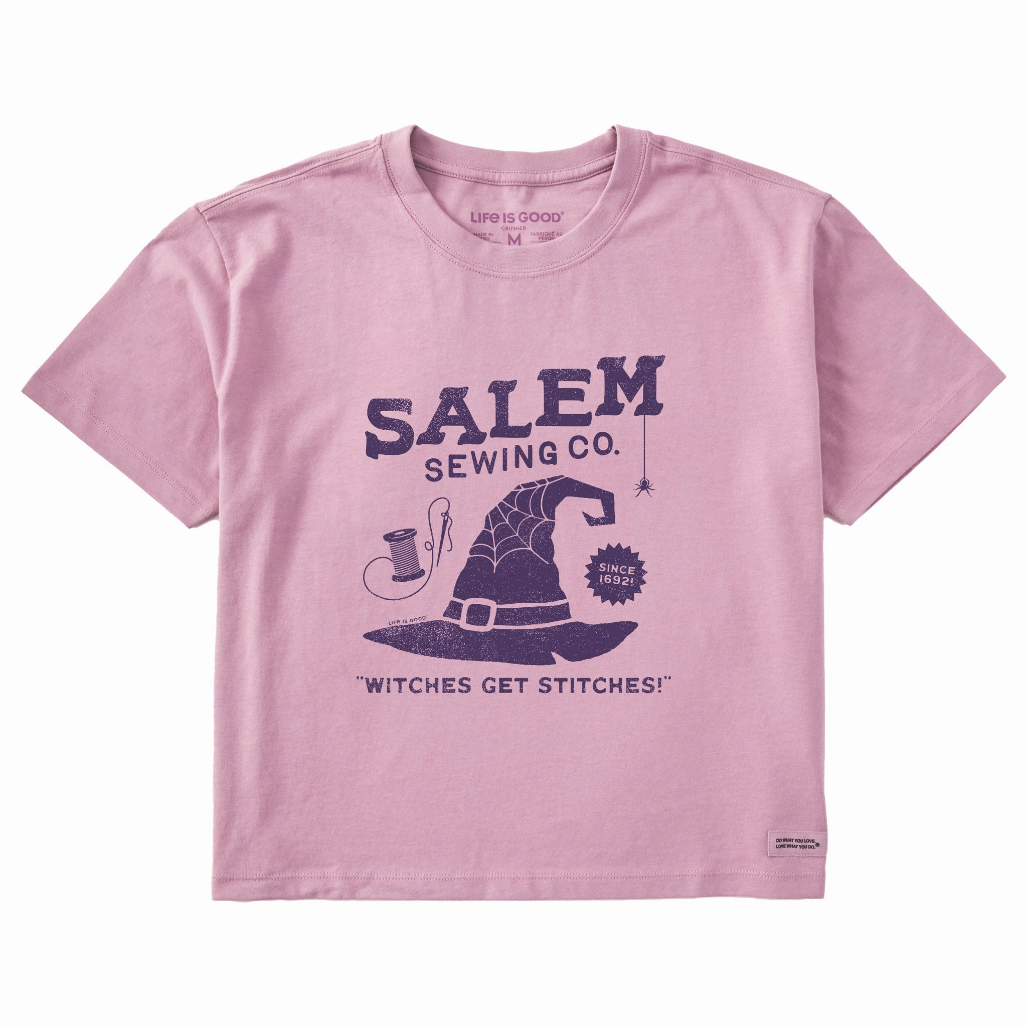 Double Stitched Seams Versatile Performance Women's Salem Sewing Co. Short Sleeve Crusher Boxy Tee