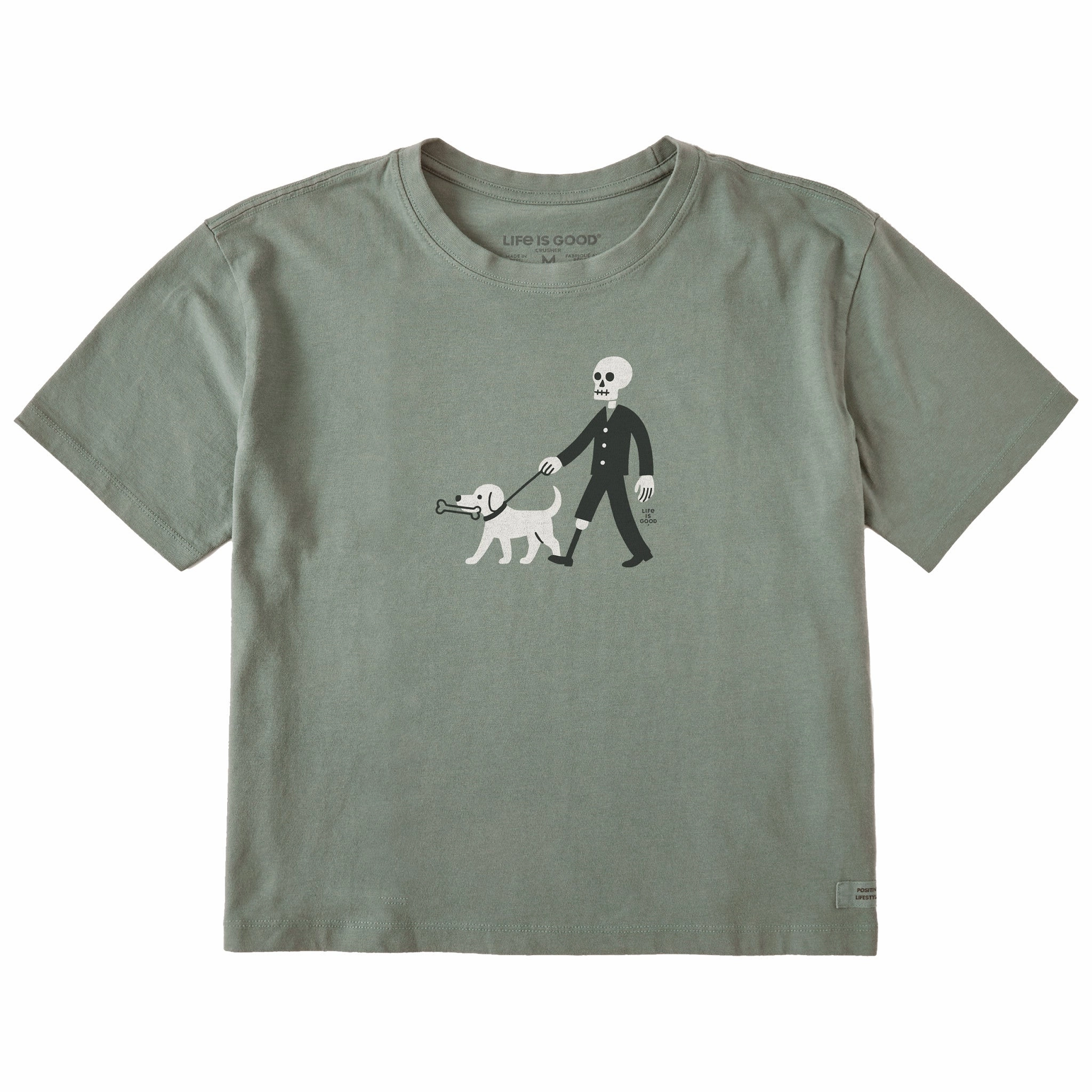 Women's Skeleton Walk Short Sleeve Crusher Boxy Tee Timeless Must-Have